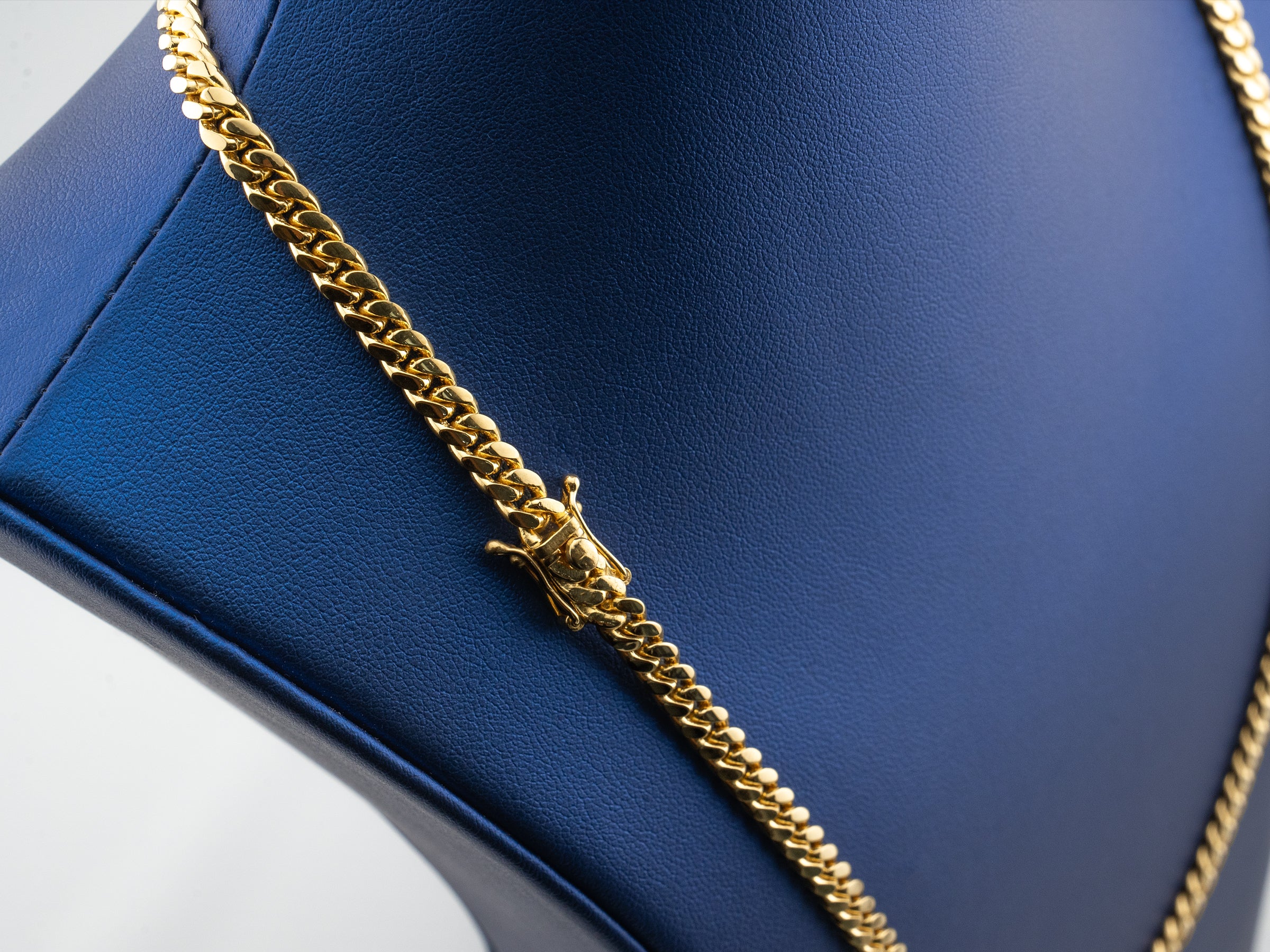 04 MM | Machine-Made Miami Cuban Link Chain | Gold Over Silver