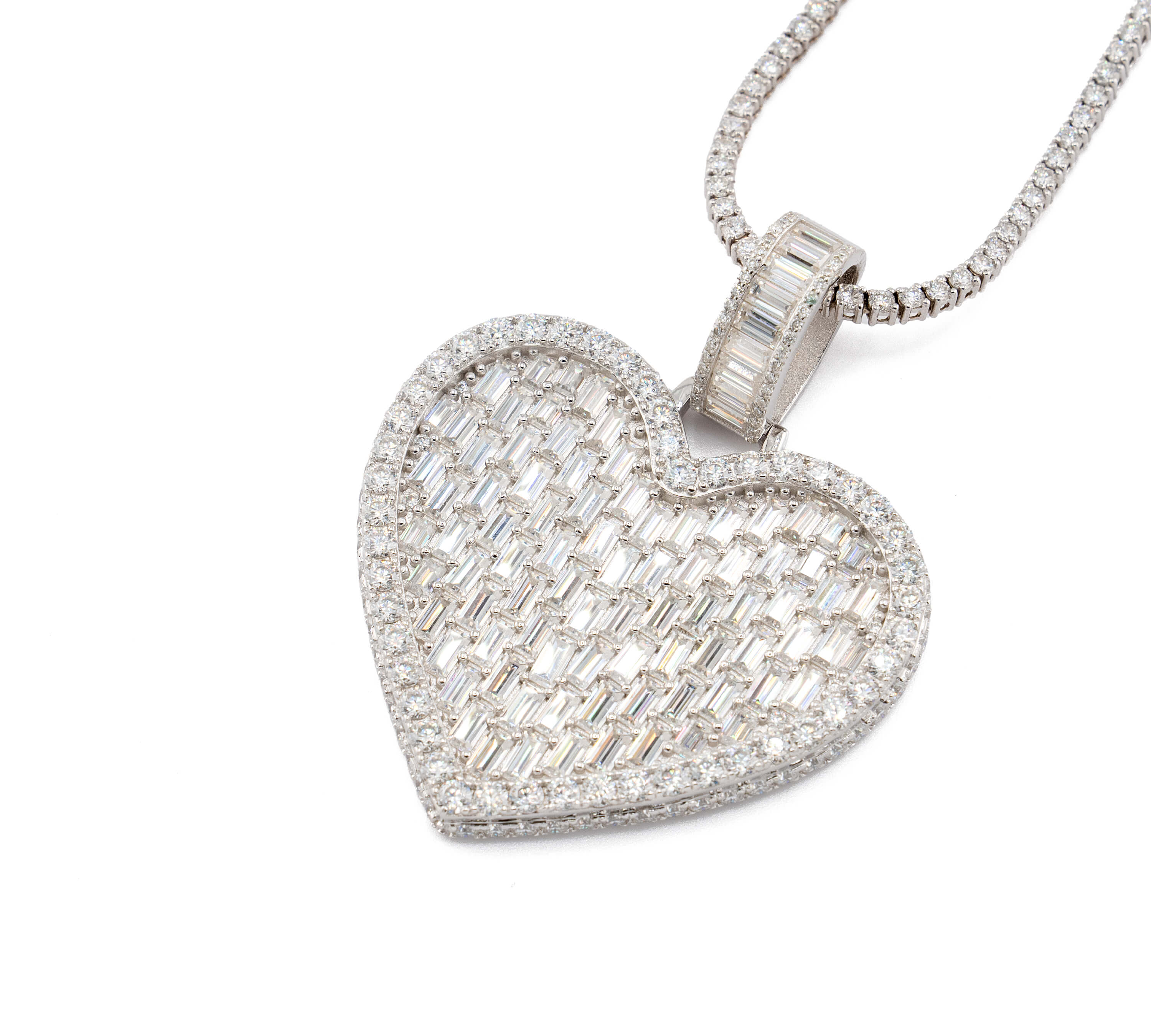 Heart Baguette Pendant