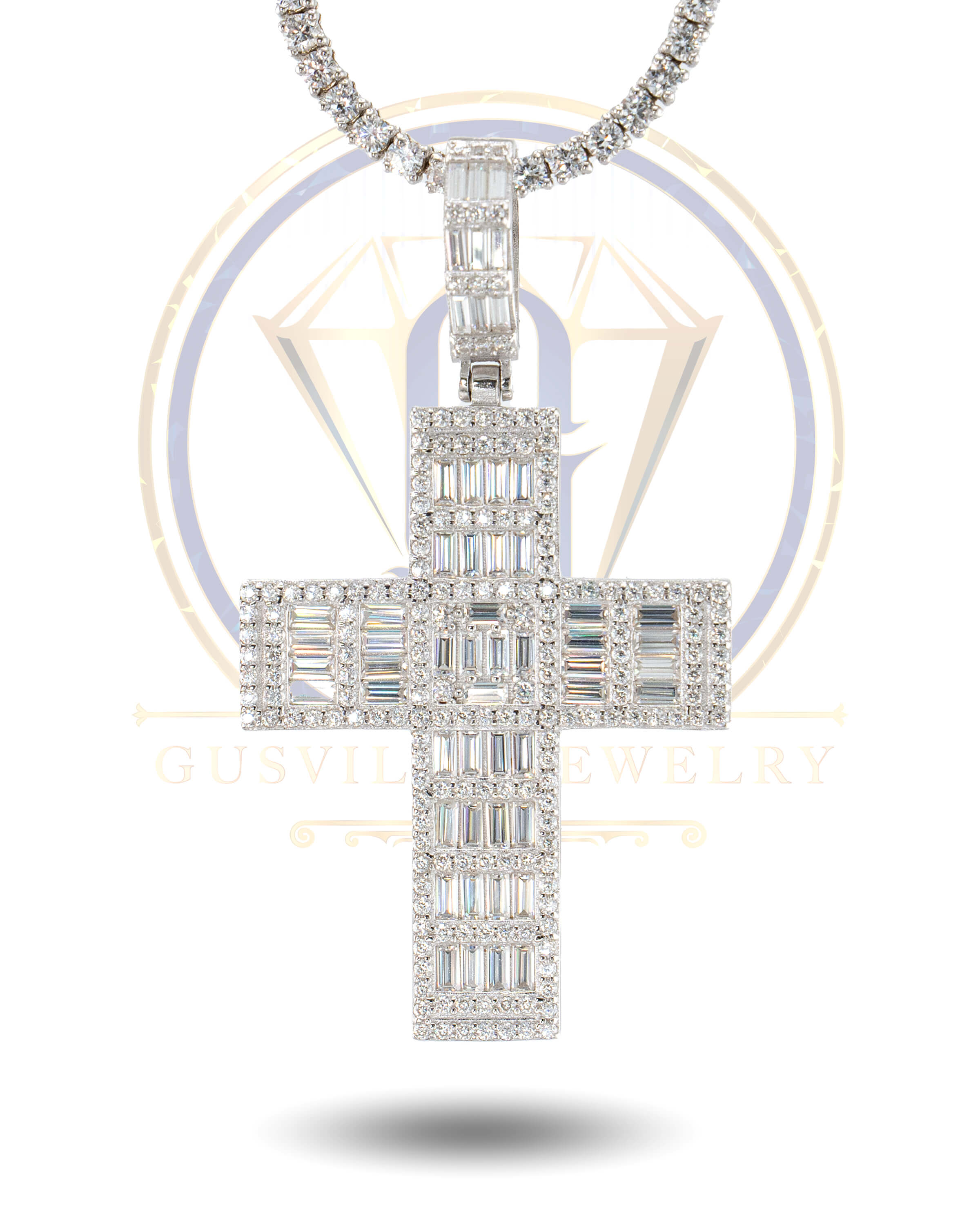 Baguette Cross Pendant
