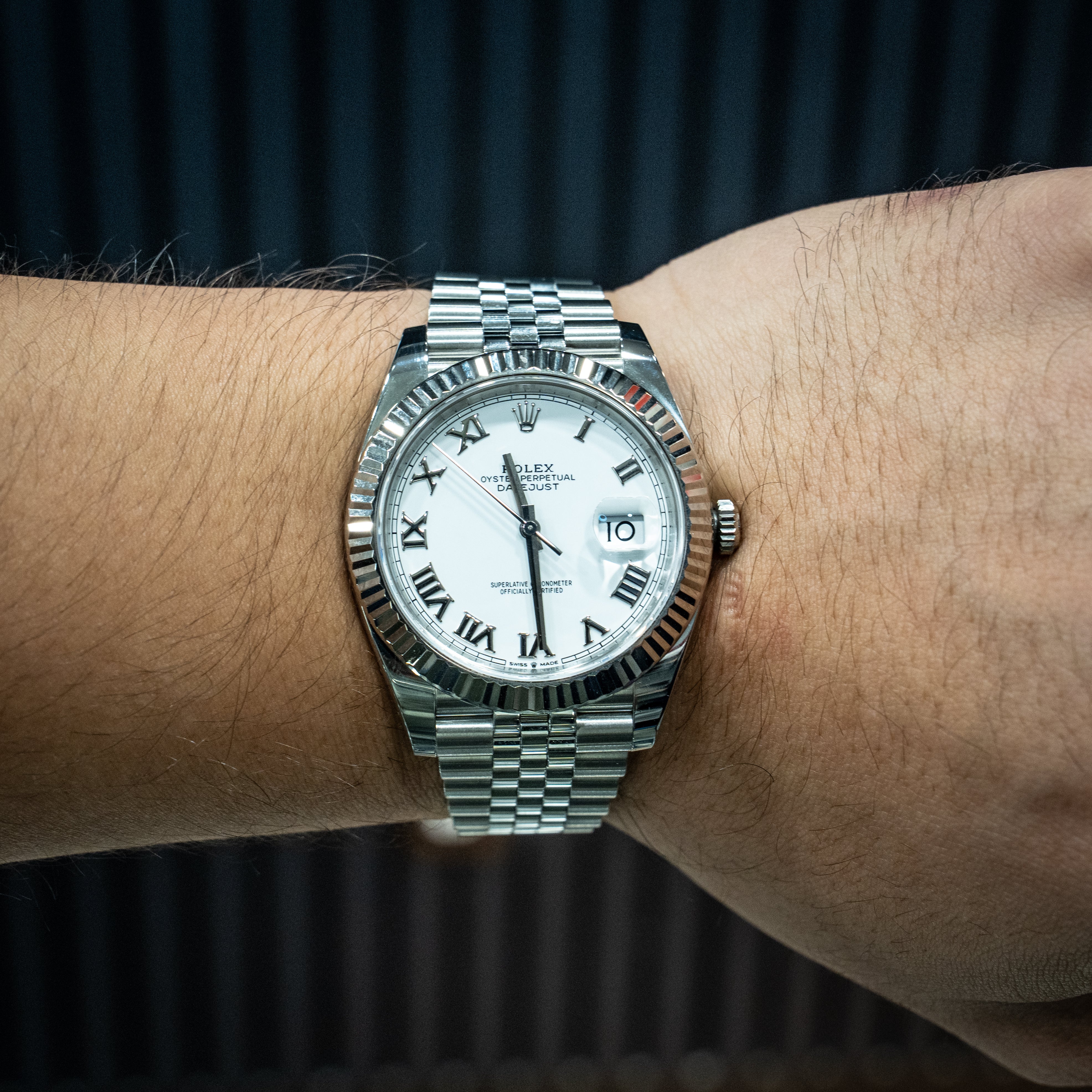 Rolex Datejust 41MM White Roman Dial on Jubilee