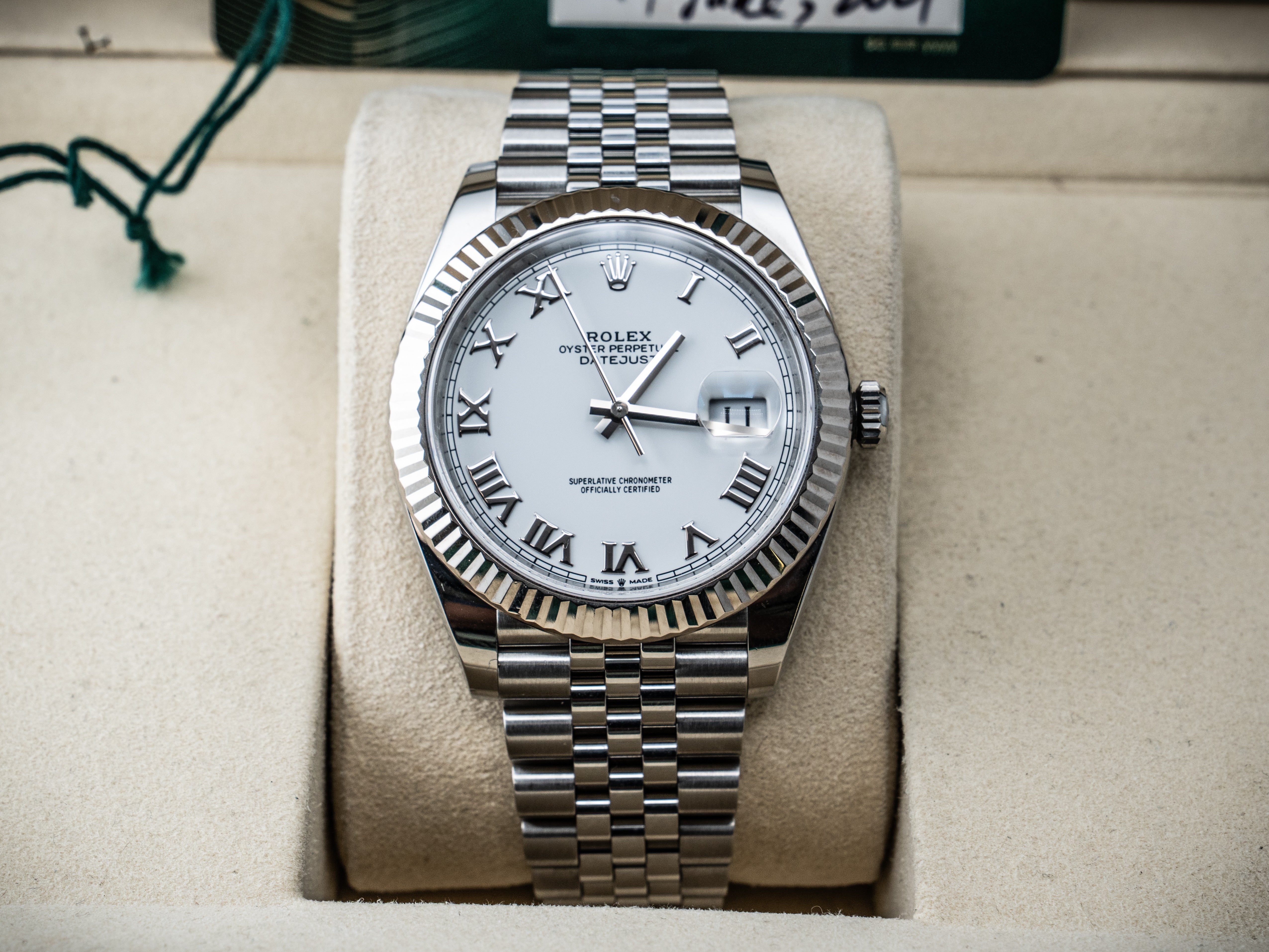 Rolex Datejust 41MM White Roman Dial on Jubilee