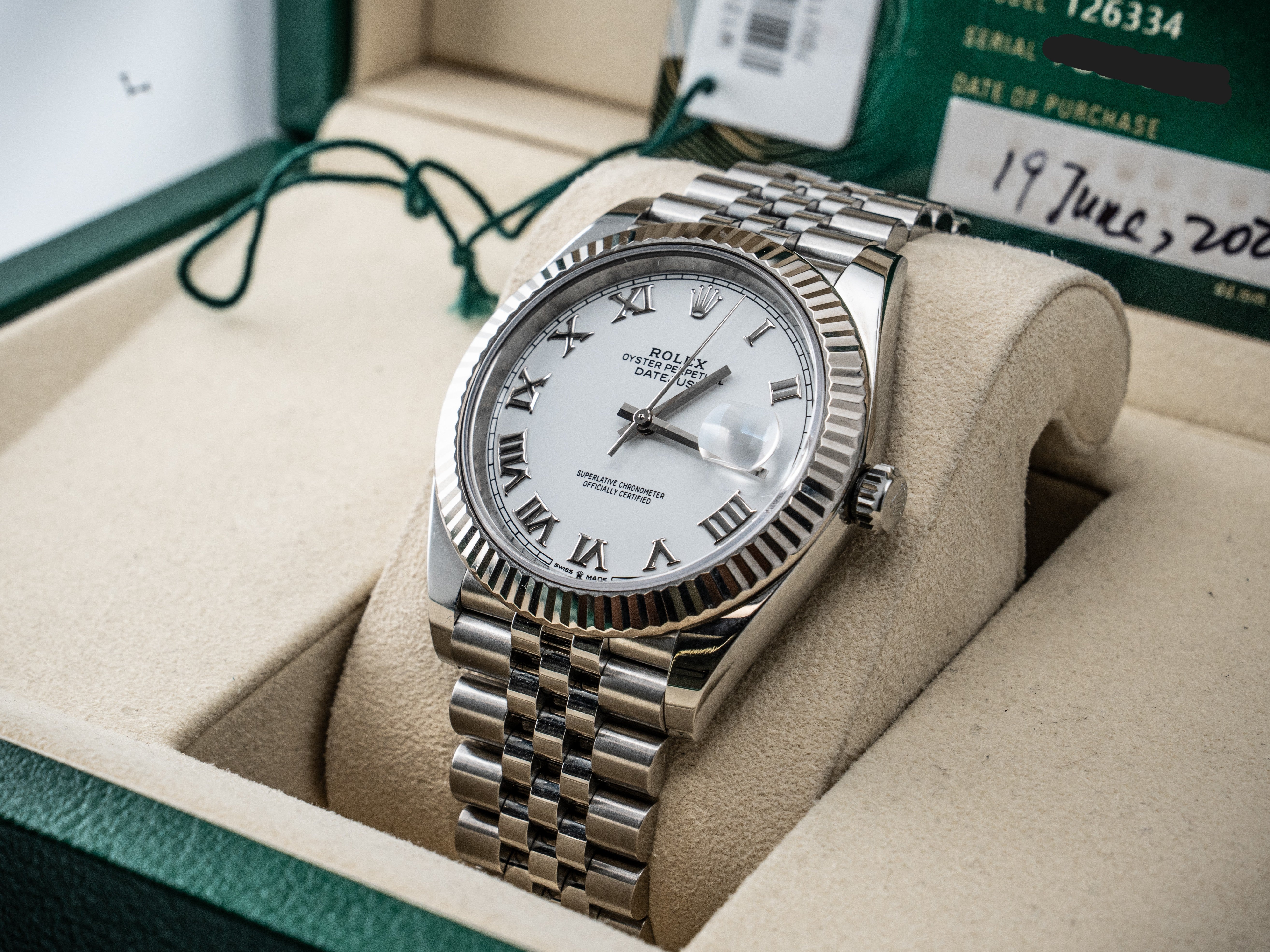 Rolex Datejust 41MM White Roman Dial on Jubilee