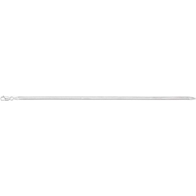 Sterling Silver 3 mm Oval Snake Chain Bracelet by Ch1291