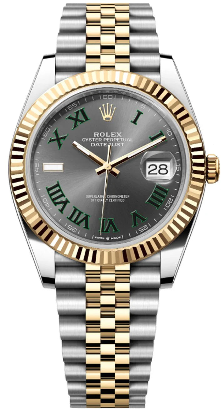 Rolex Datejust 41MM Two-Tone Wimbledon Dial on Jubilee