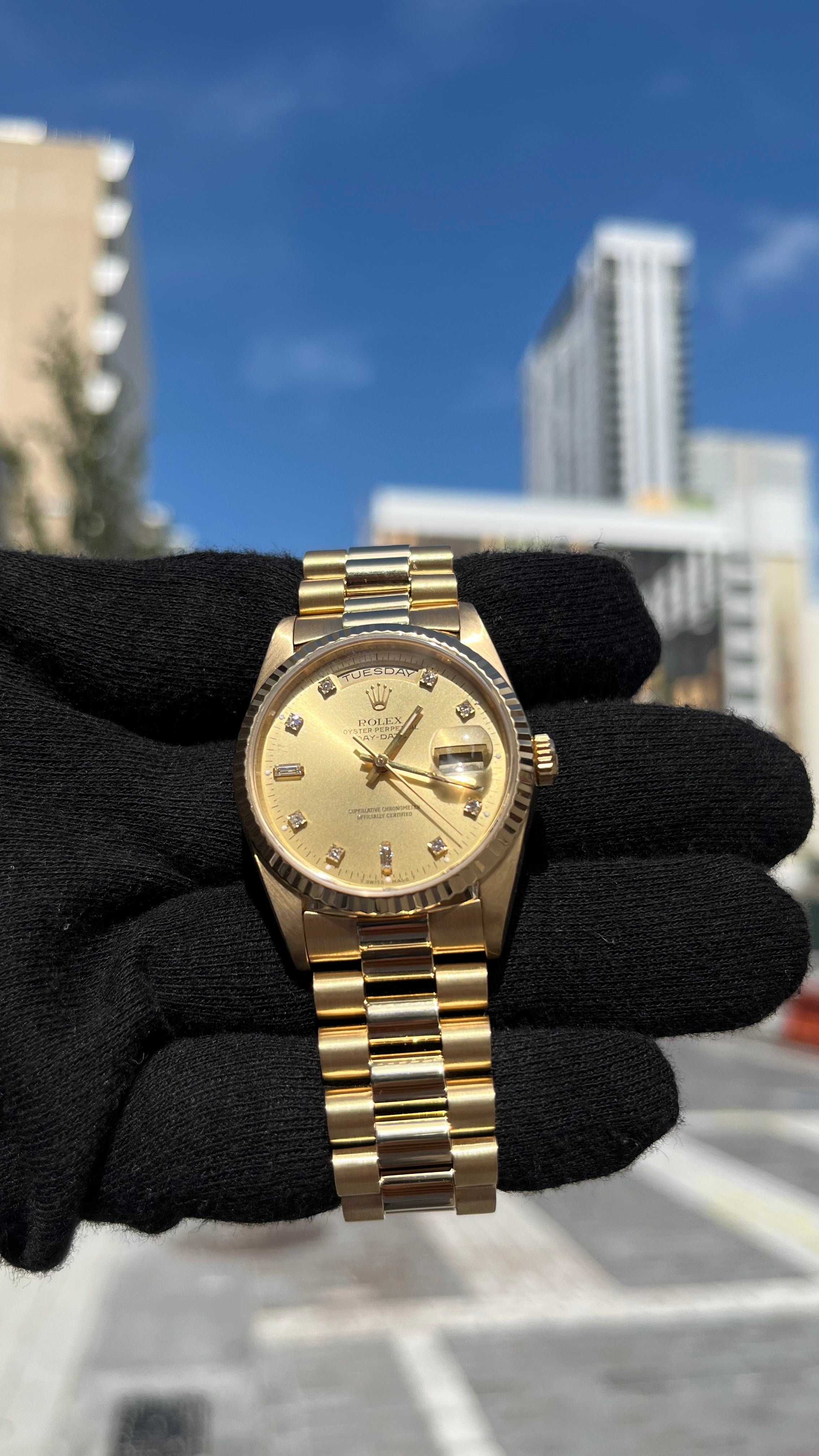Rolex Presidential 36MM Champagne Diamond Dial