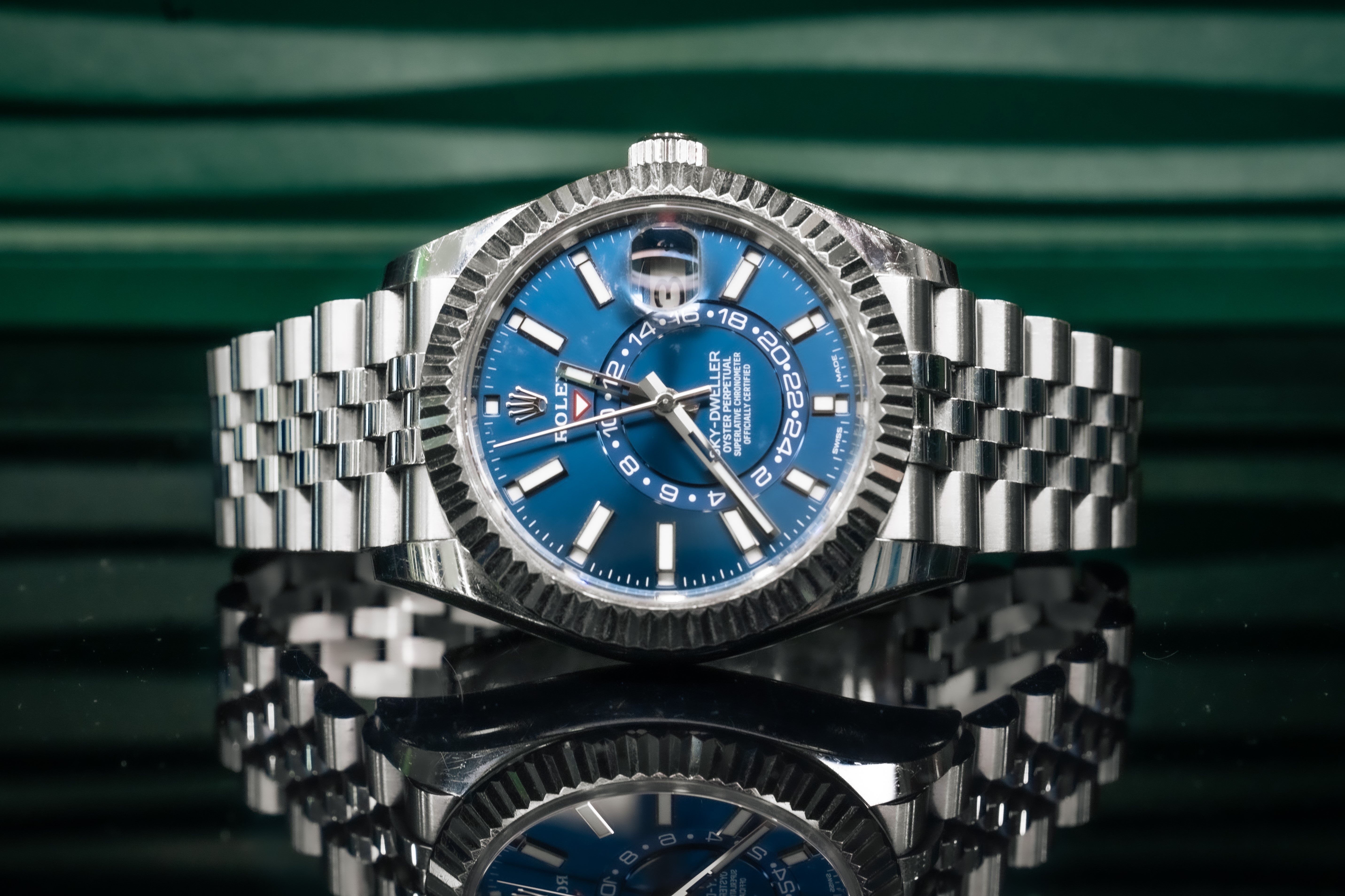 Rolex Skydweller Blue Dial on Jubilee