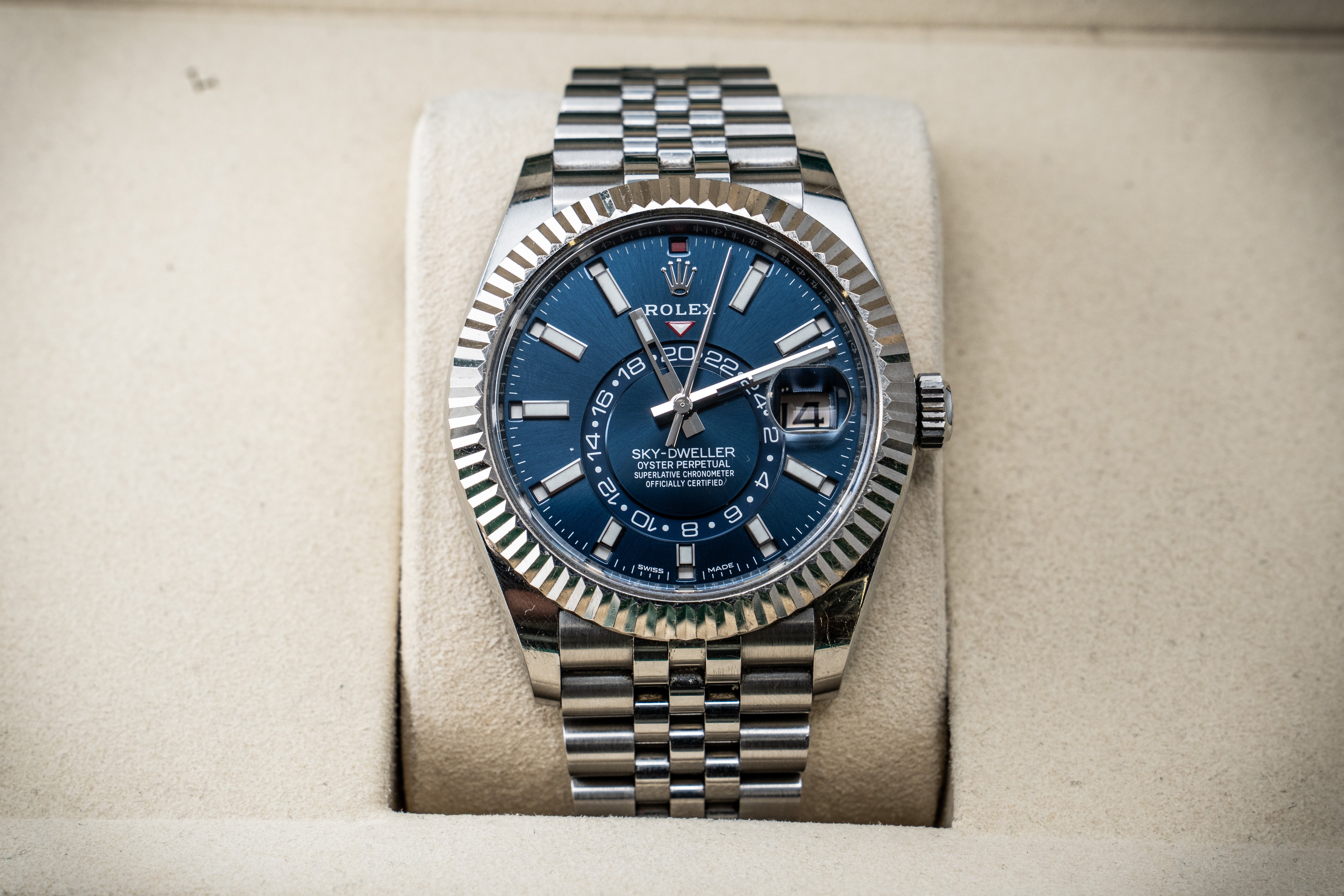 Rolex Skydweller Blue Dial on Jubilee