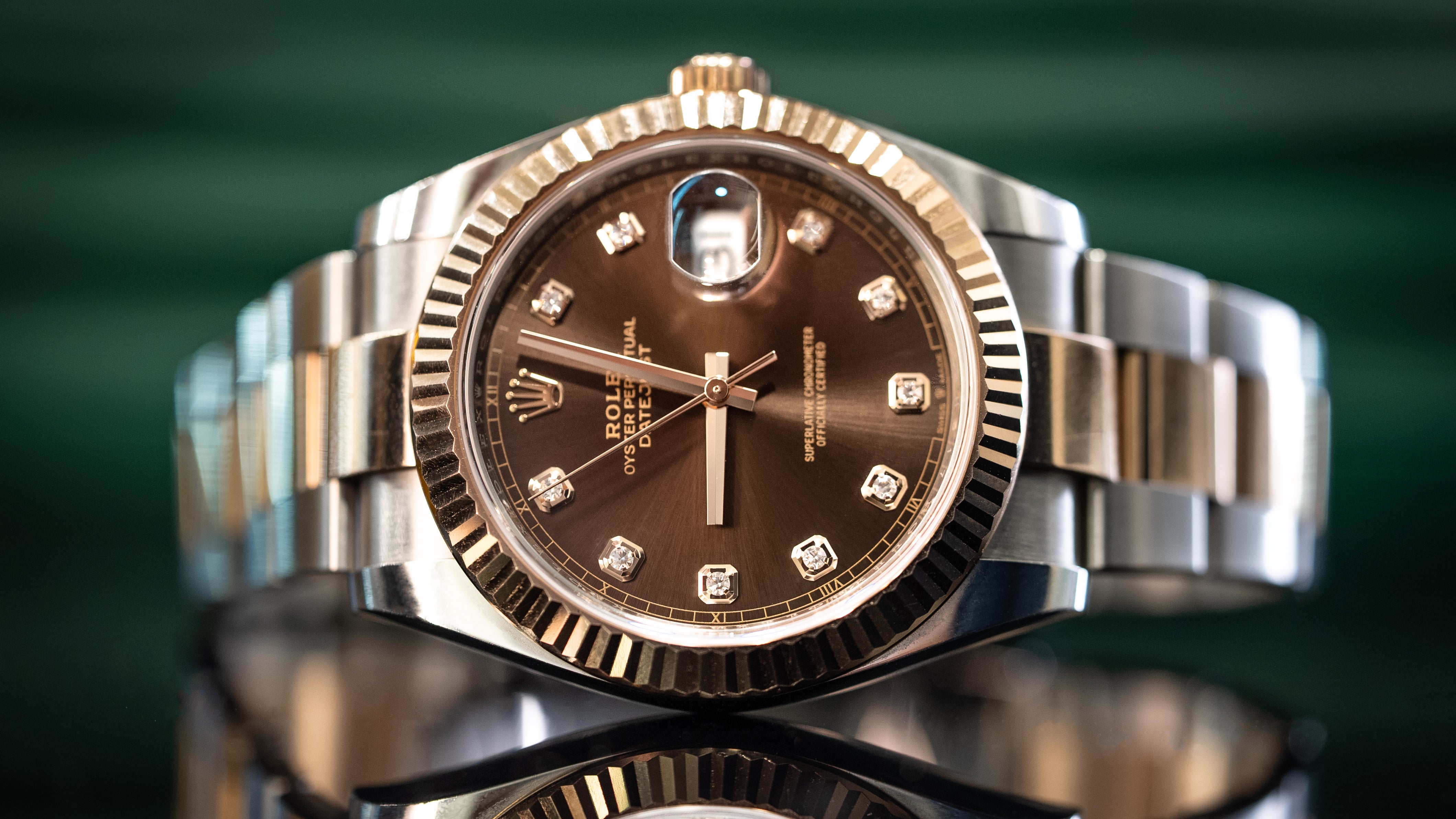 Rolex Datejust 41MM Chocolate Diamond Dial Oyster