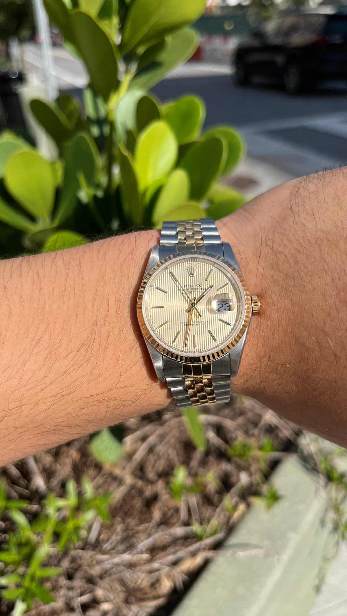Rolex Datejust 36MM Tapestry Dial 1988 Full Set