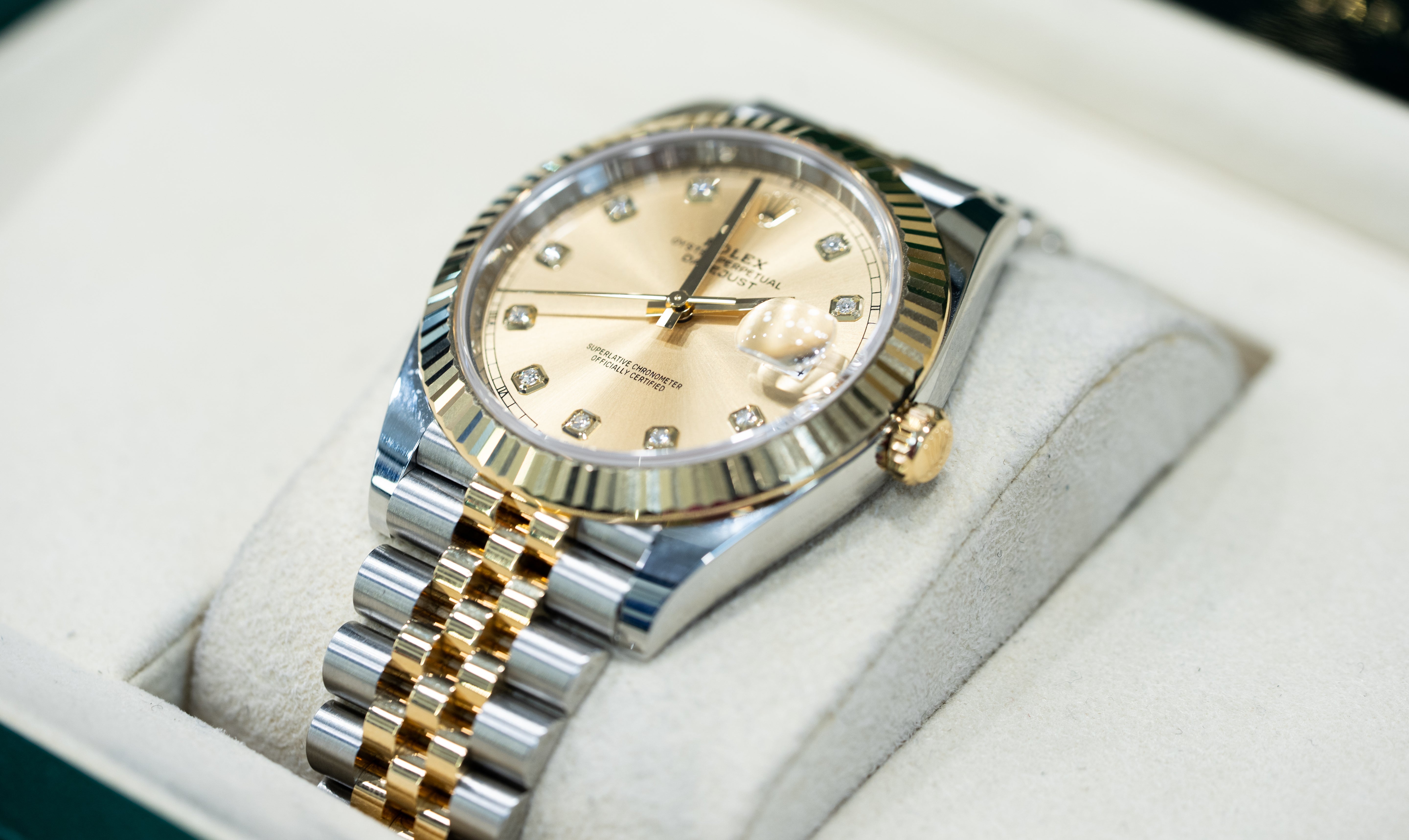 Rolex Datejust 41MM Champagne Diamond Dial 2021