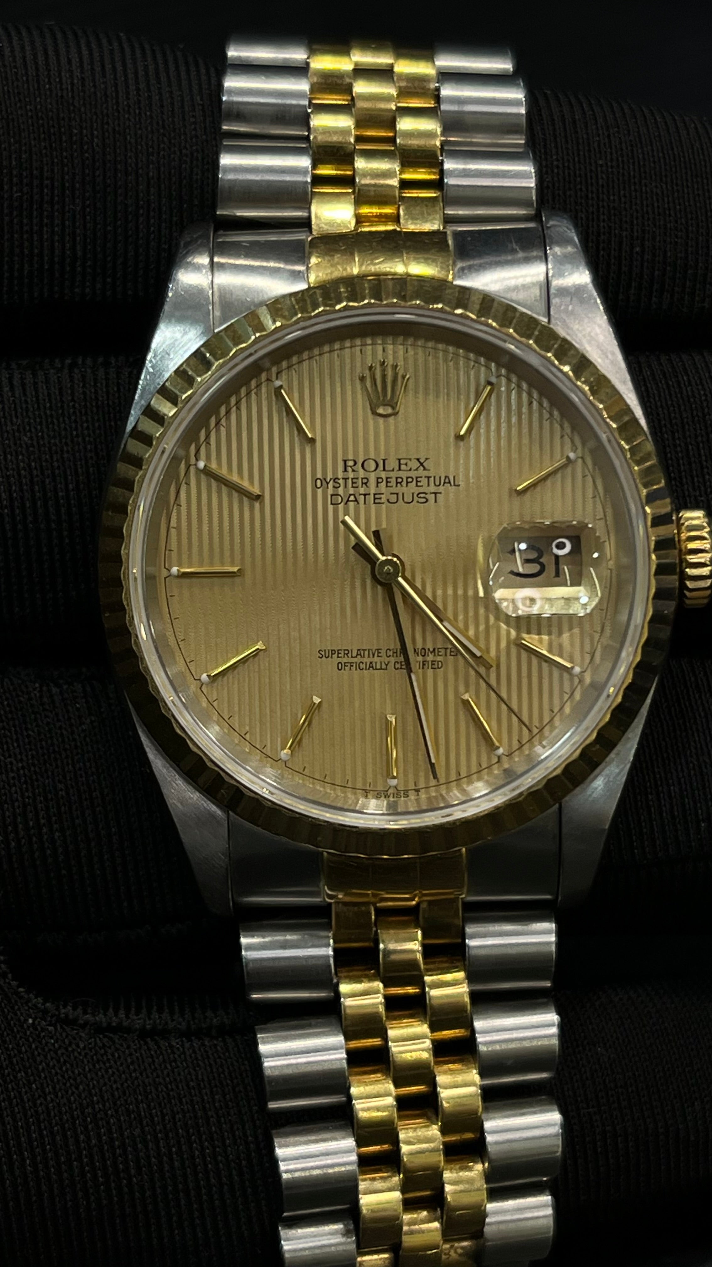Rolex Datejust 36MM Champagne Tapestry Dial