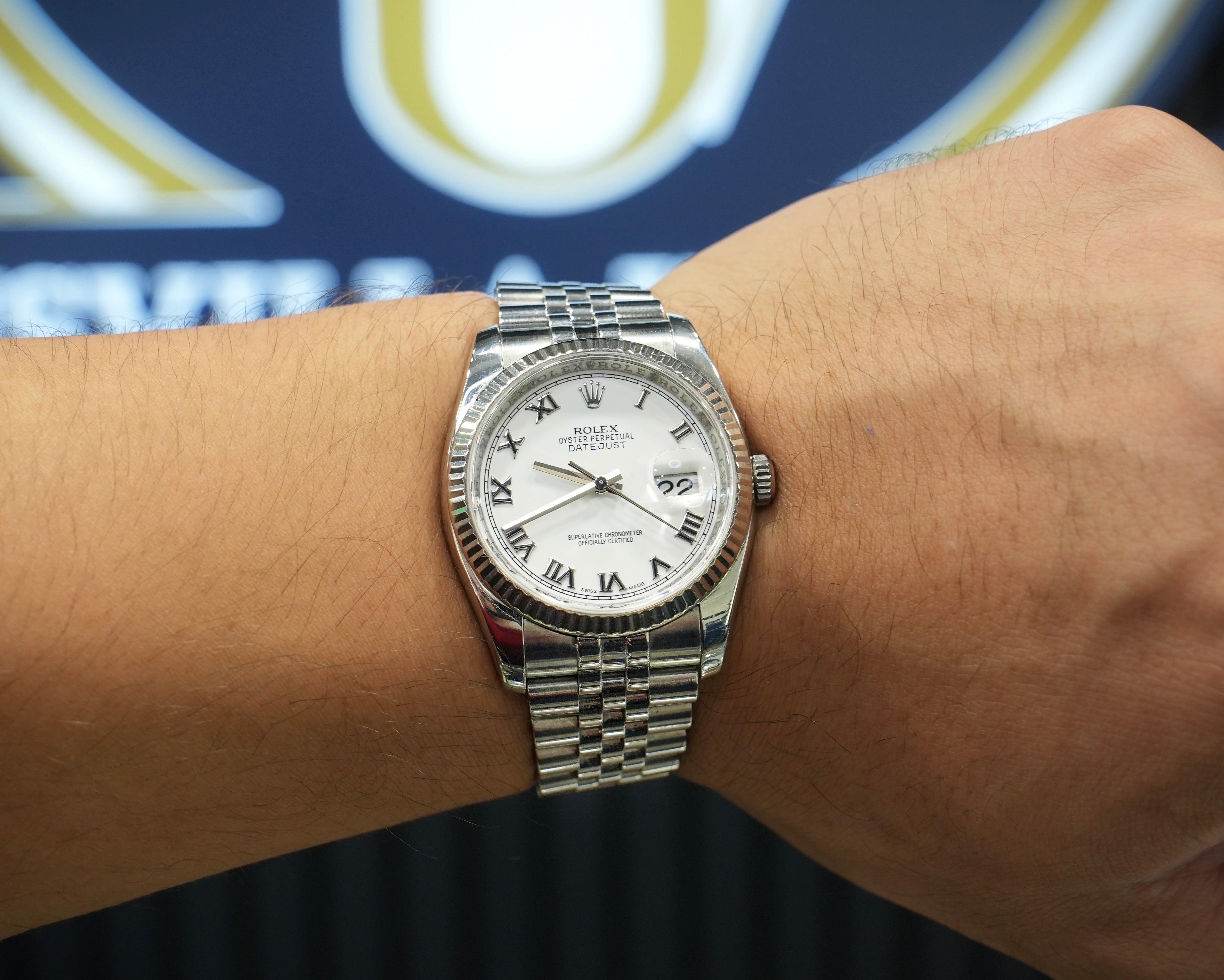 Rolex Datejust 36MM White Roman Dial Super Jubilee