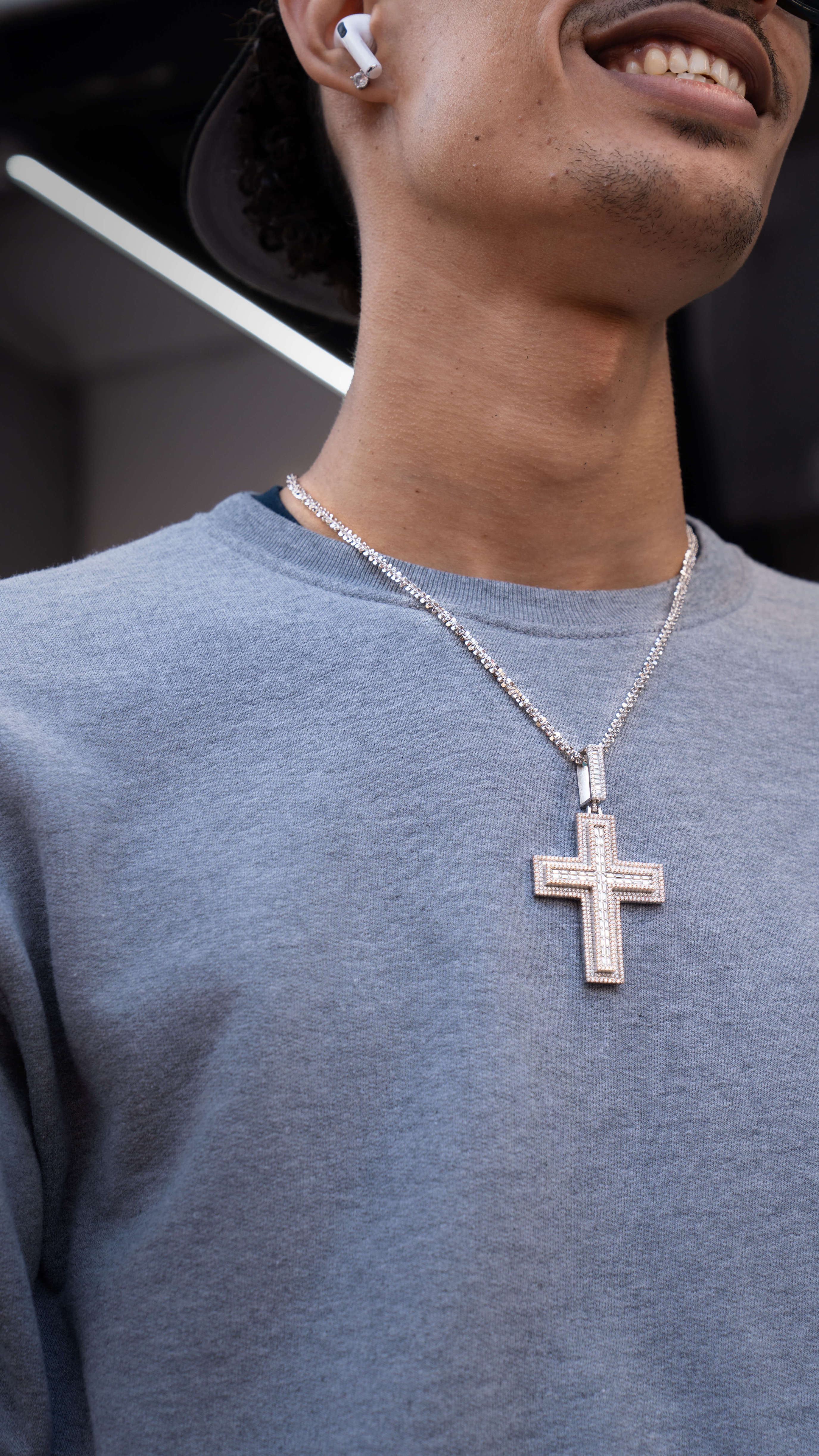 Pink Cross | Moissanite Pendant 13