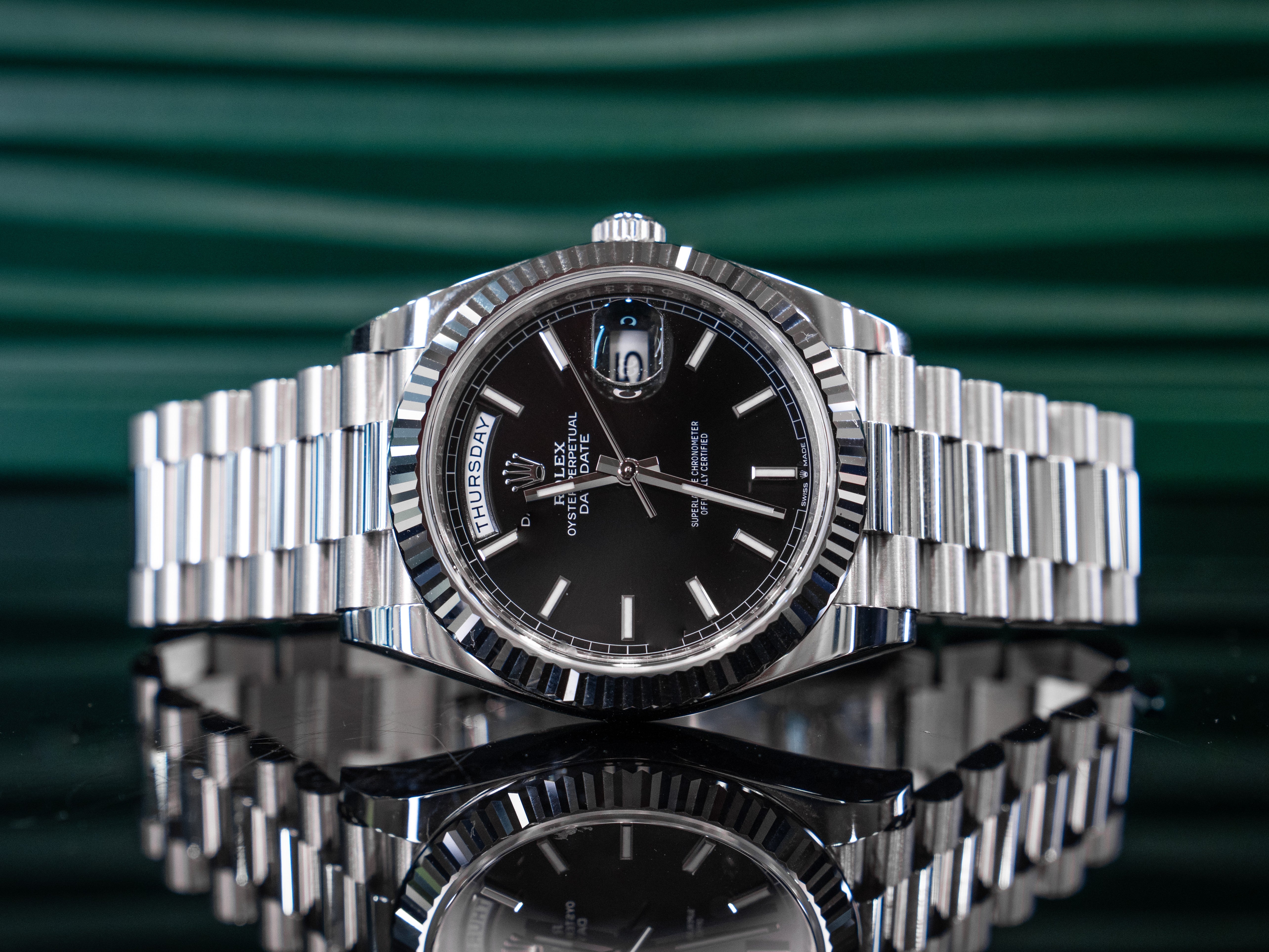 Rolex Day-Date Platinum Black Dial