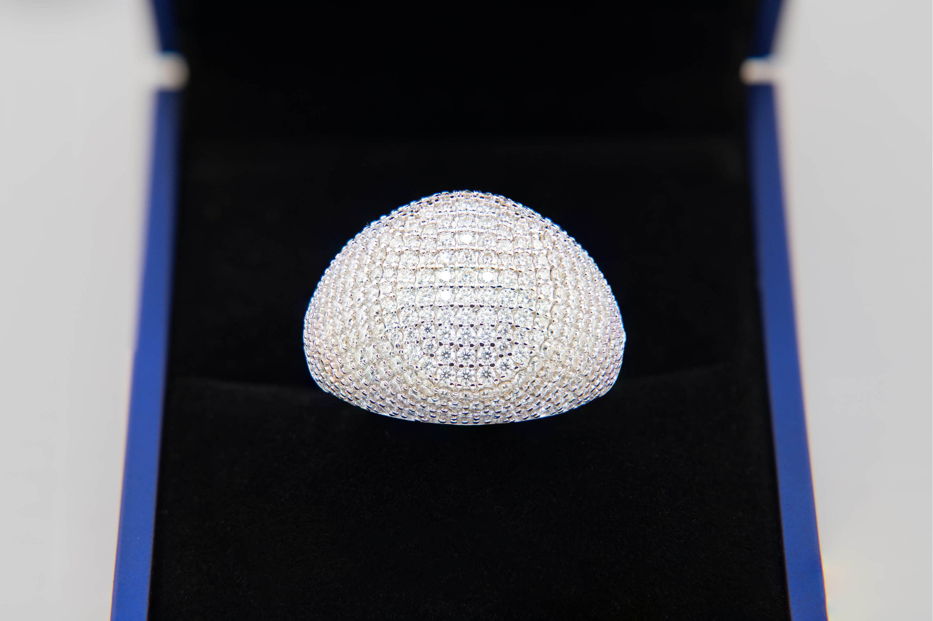 Round Filled Moissanite Ring