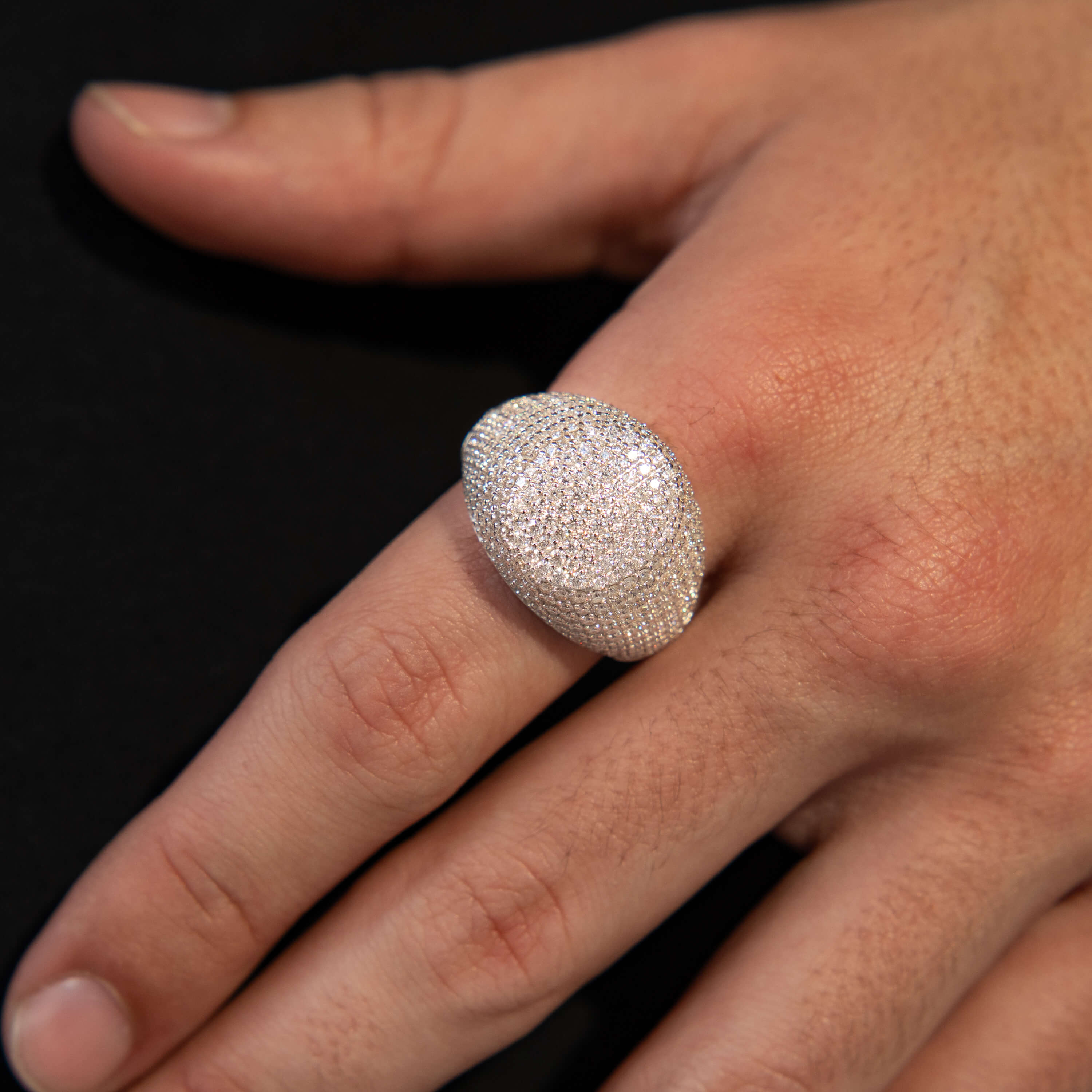Round Filled Moissanite Ring