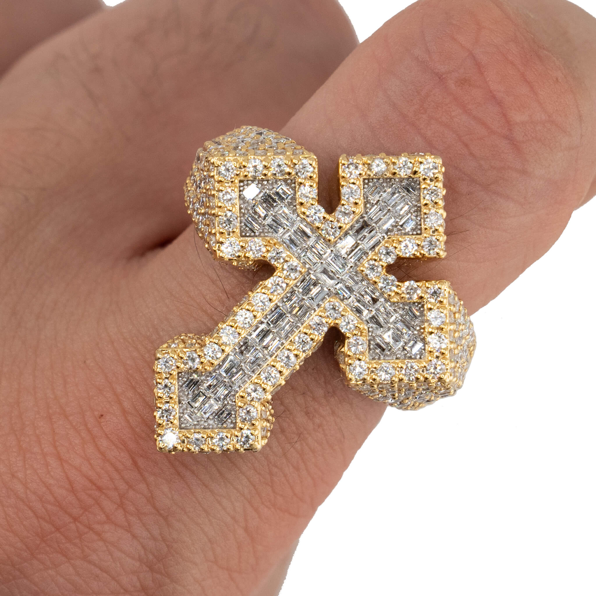 Gothic Diamond Cross 14k