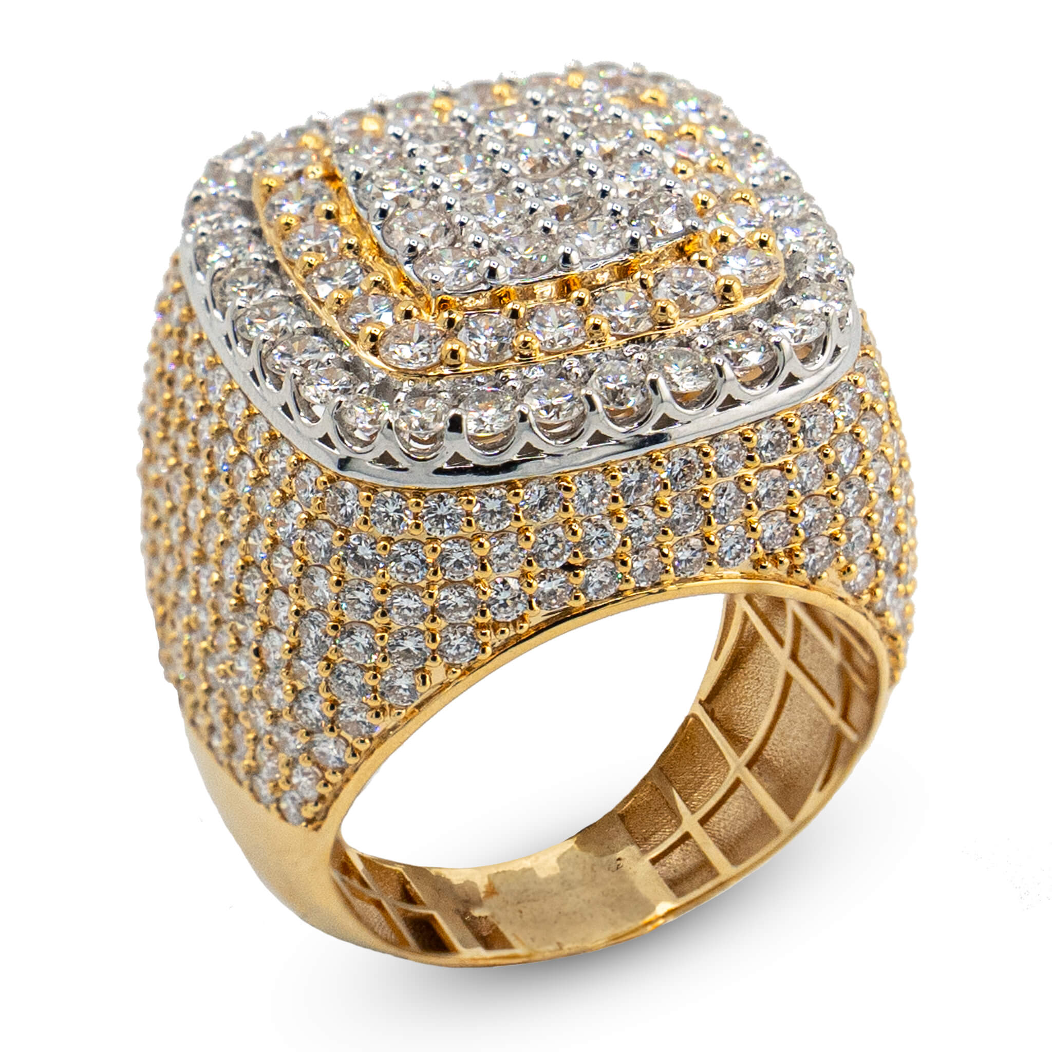 Multi Platform Square Diamond Ring 14k