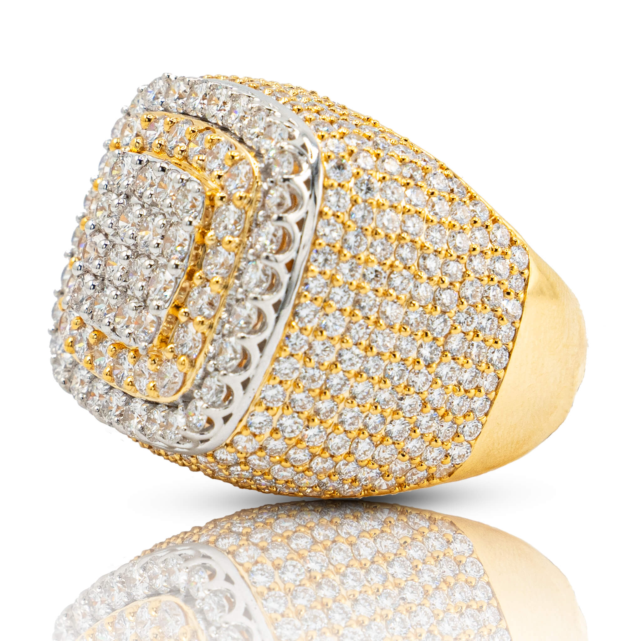 Multi Platform Square Diamond Ring 14k