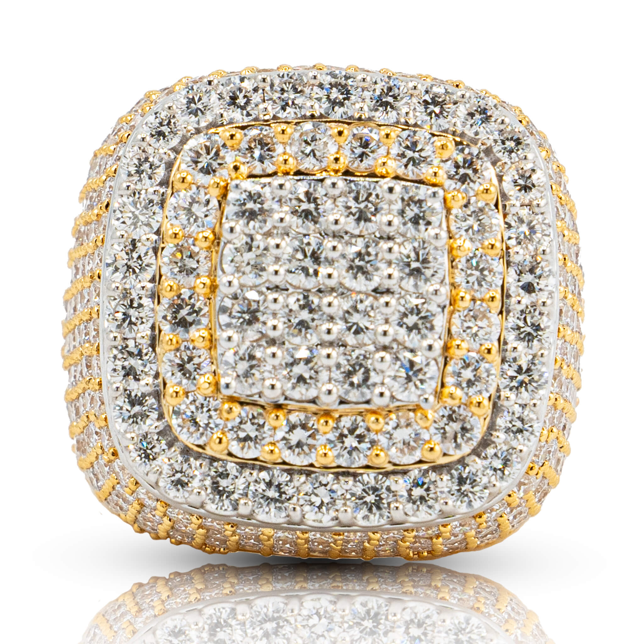 Multi Platform Square Diamond Ring 14k