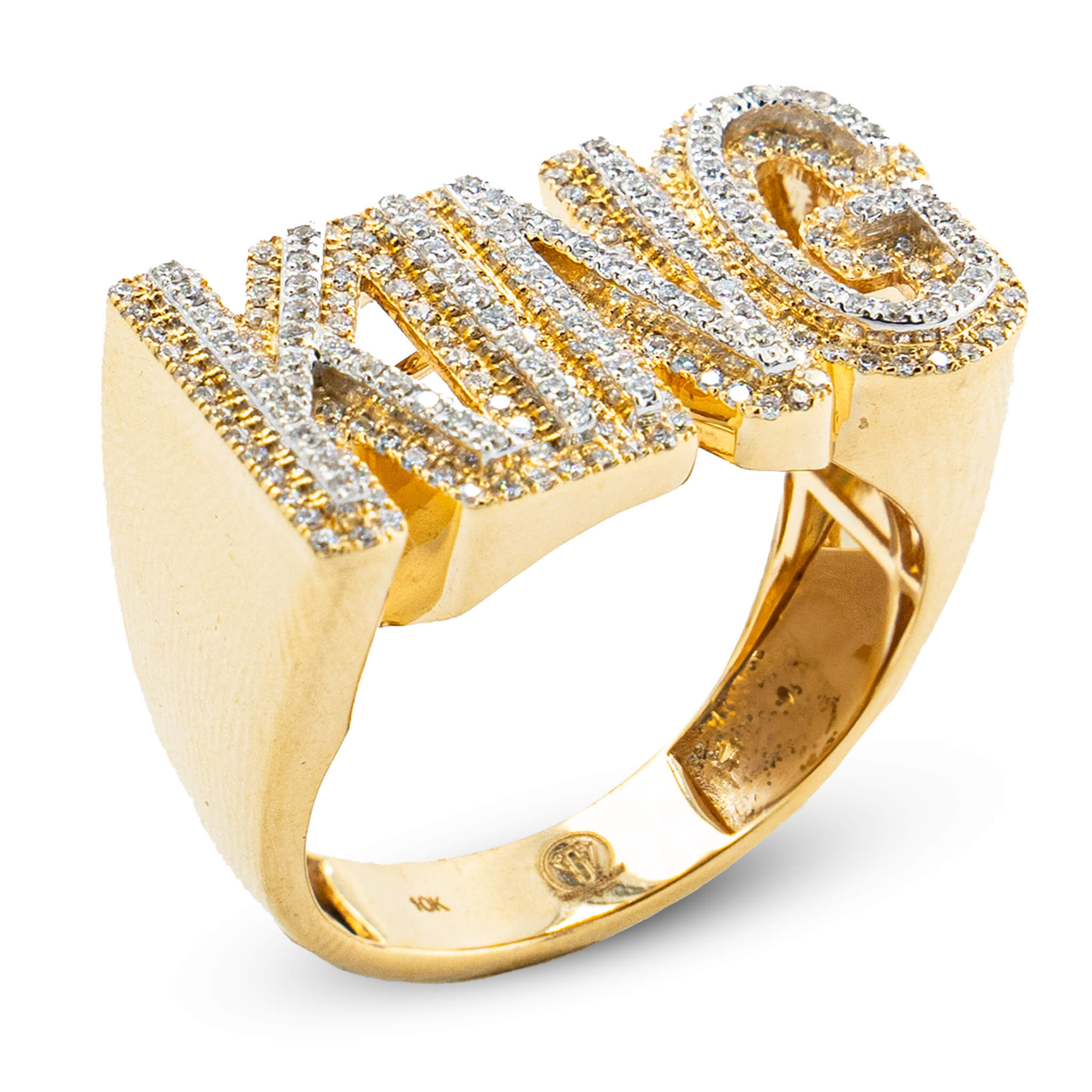 Iced King Ring 10k