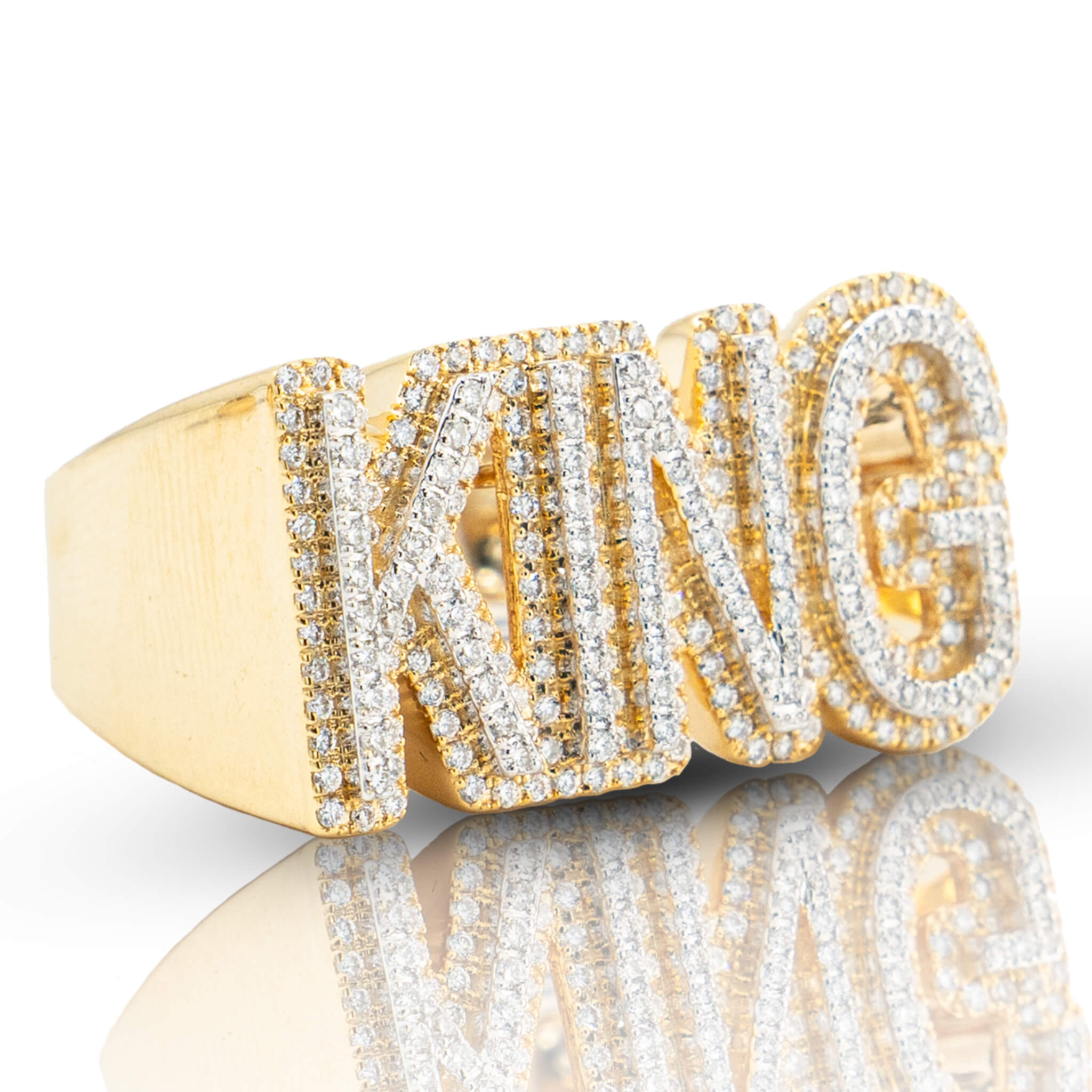 Iced King Ring 10k