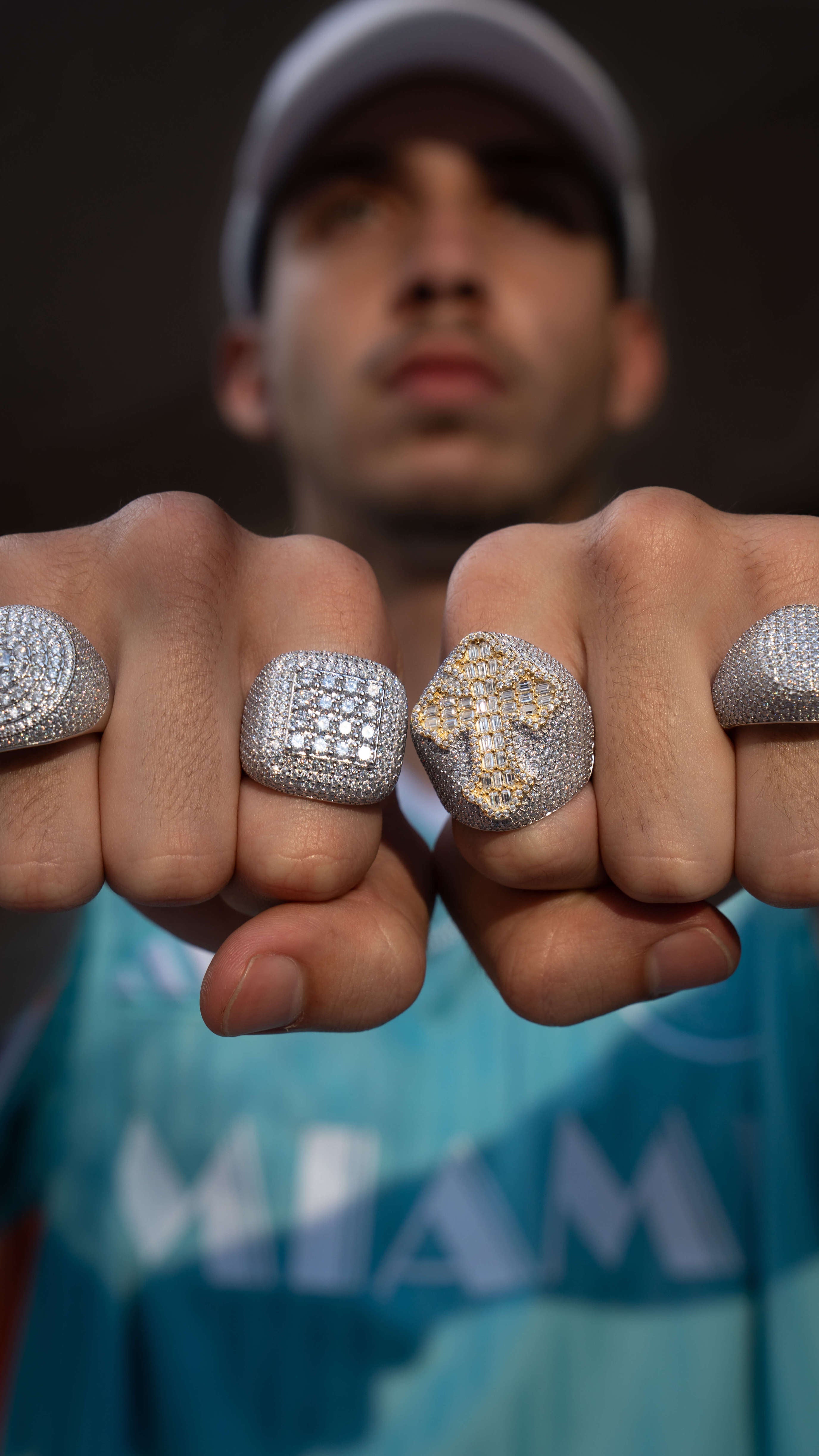 Gold Cross X Silver Ring