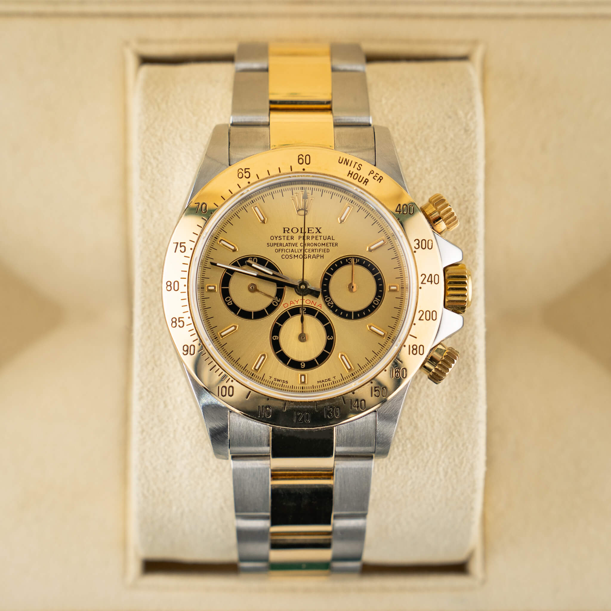 Rolex Daytona Zenith Two Tone Yellow Gold