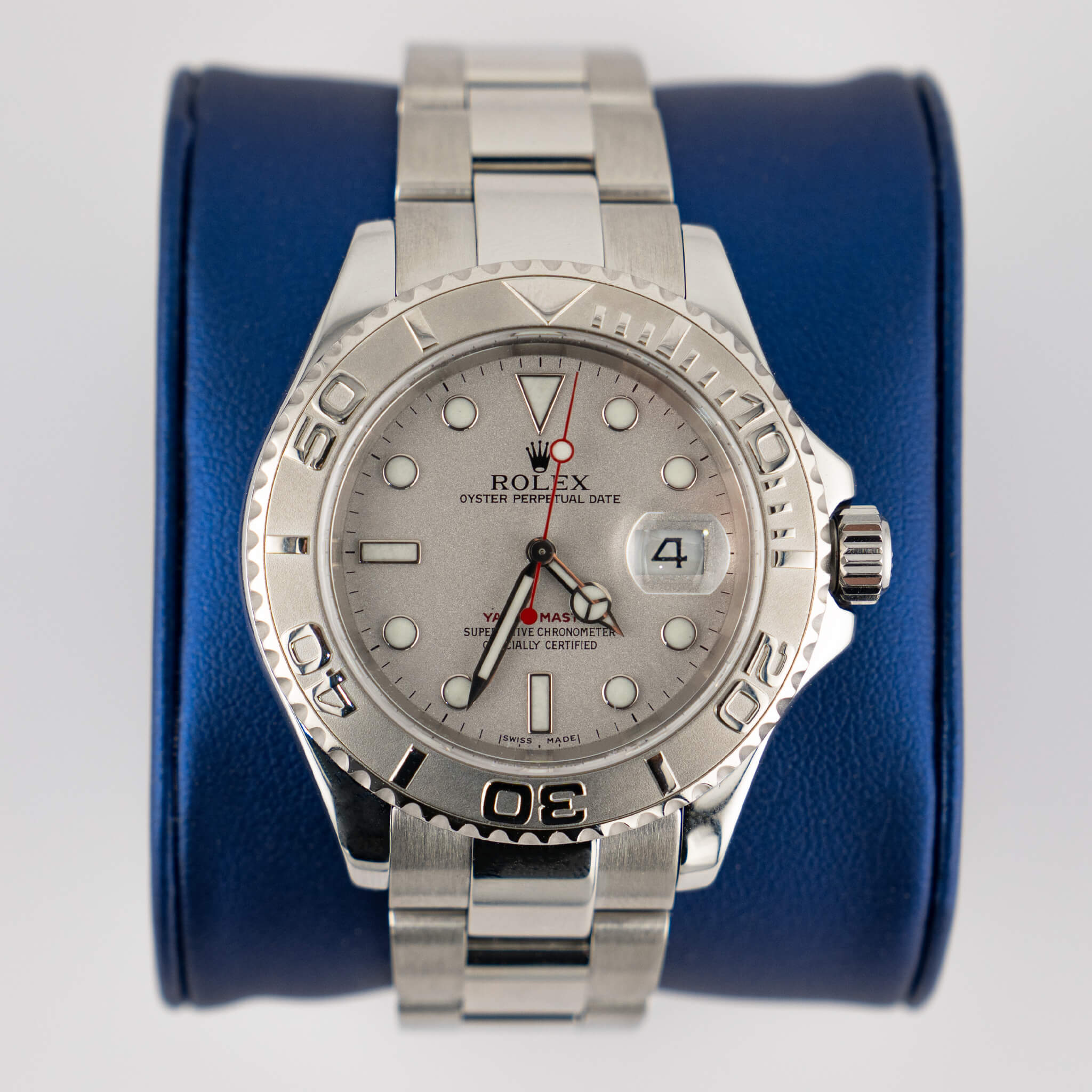 2002 Rolex Yacht Master Platinum Bezel