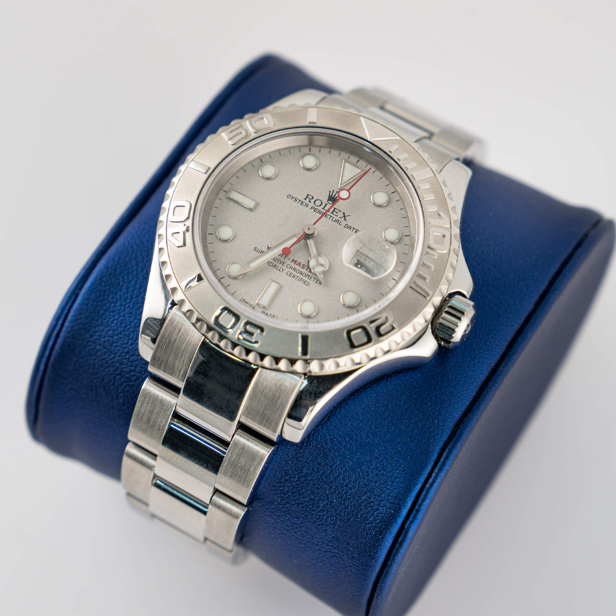 2002 Rolex Yacht Master Platinum Bezel