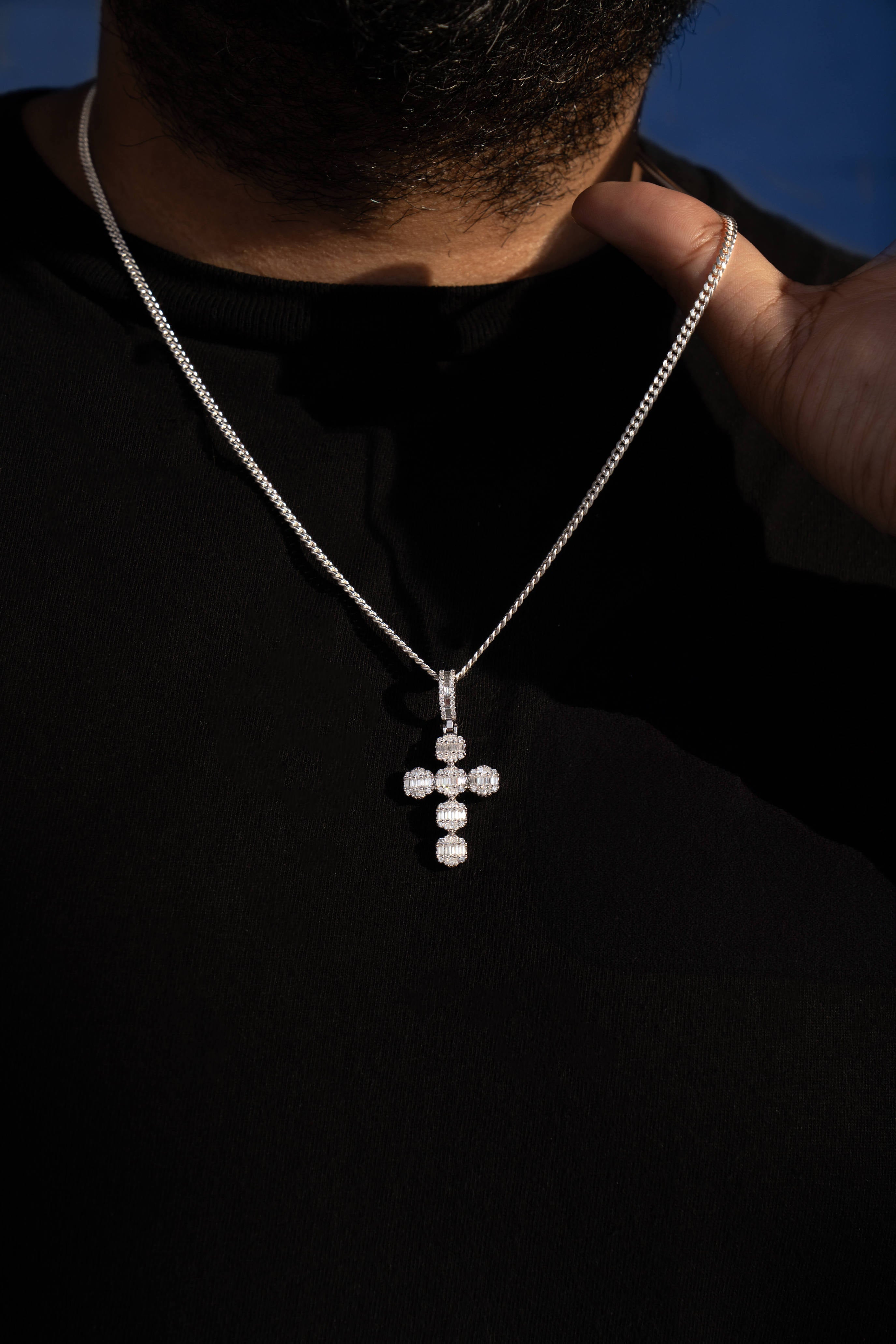 Separated Cross | Moissanite Pendant 9