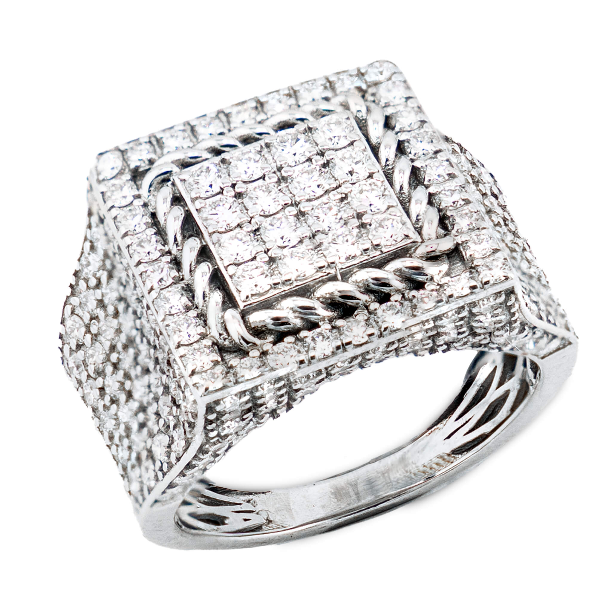 Stacked Square Diamond Ring