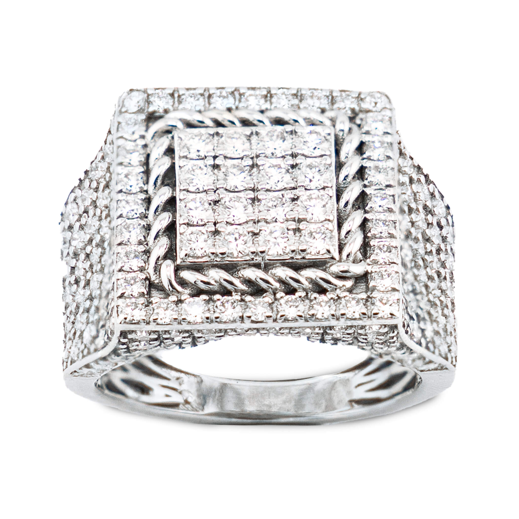 Stacked Square Diamond Ring