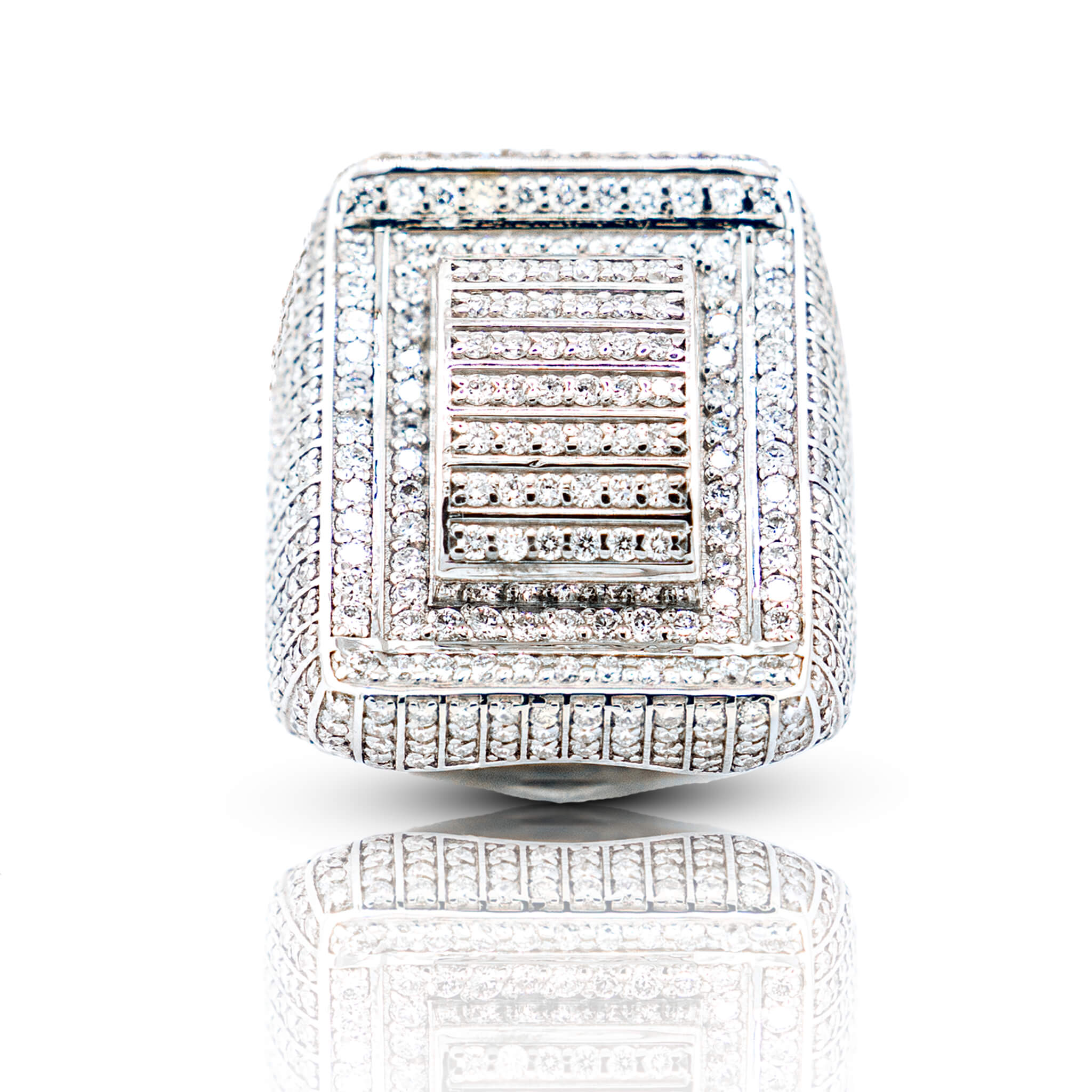 Rectangle Geometric Diamond Ring