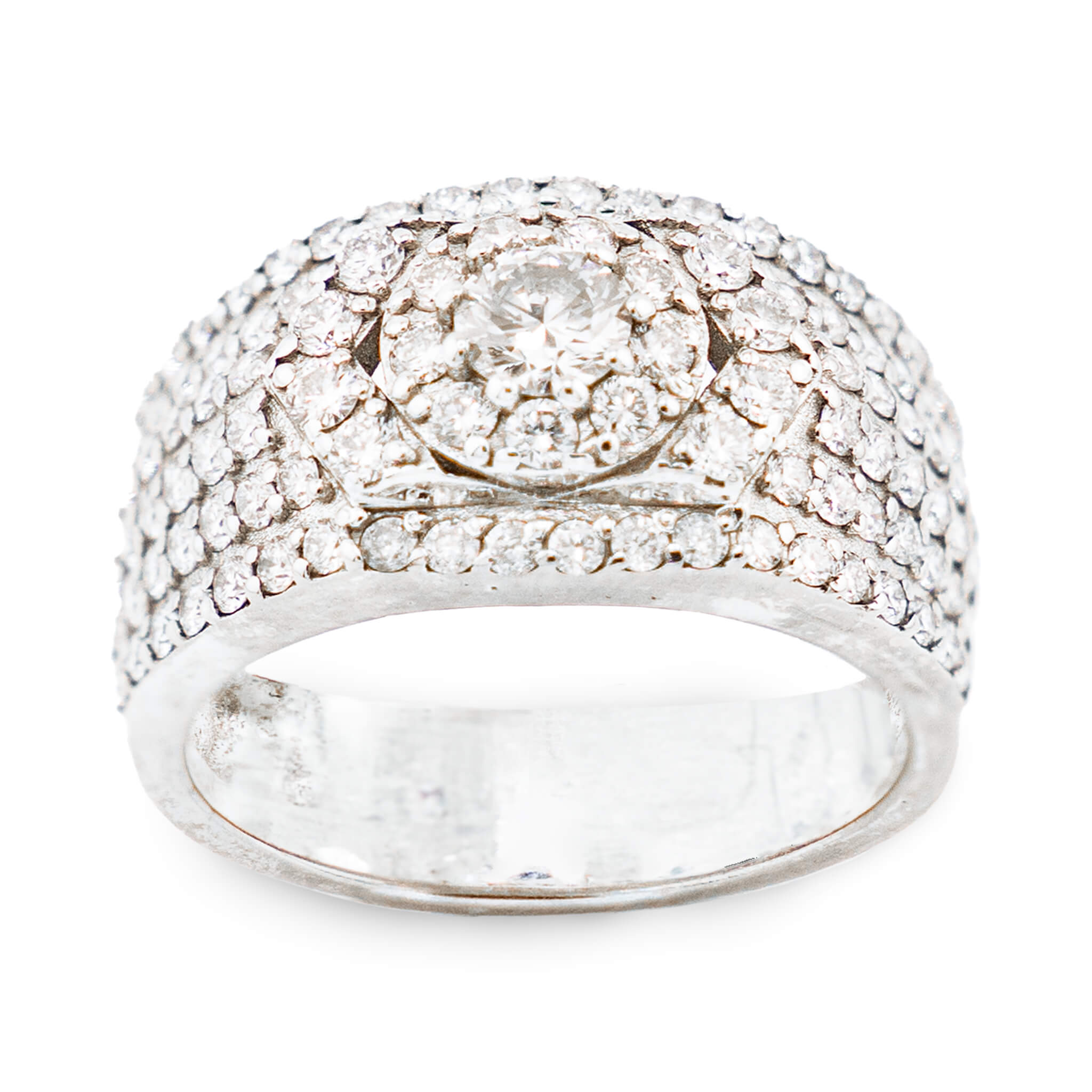 Diamond Band With Halo