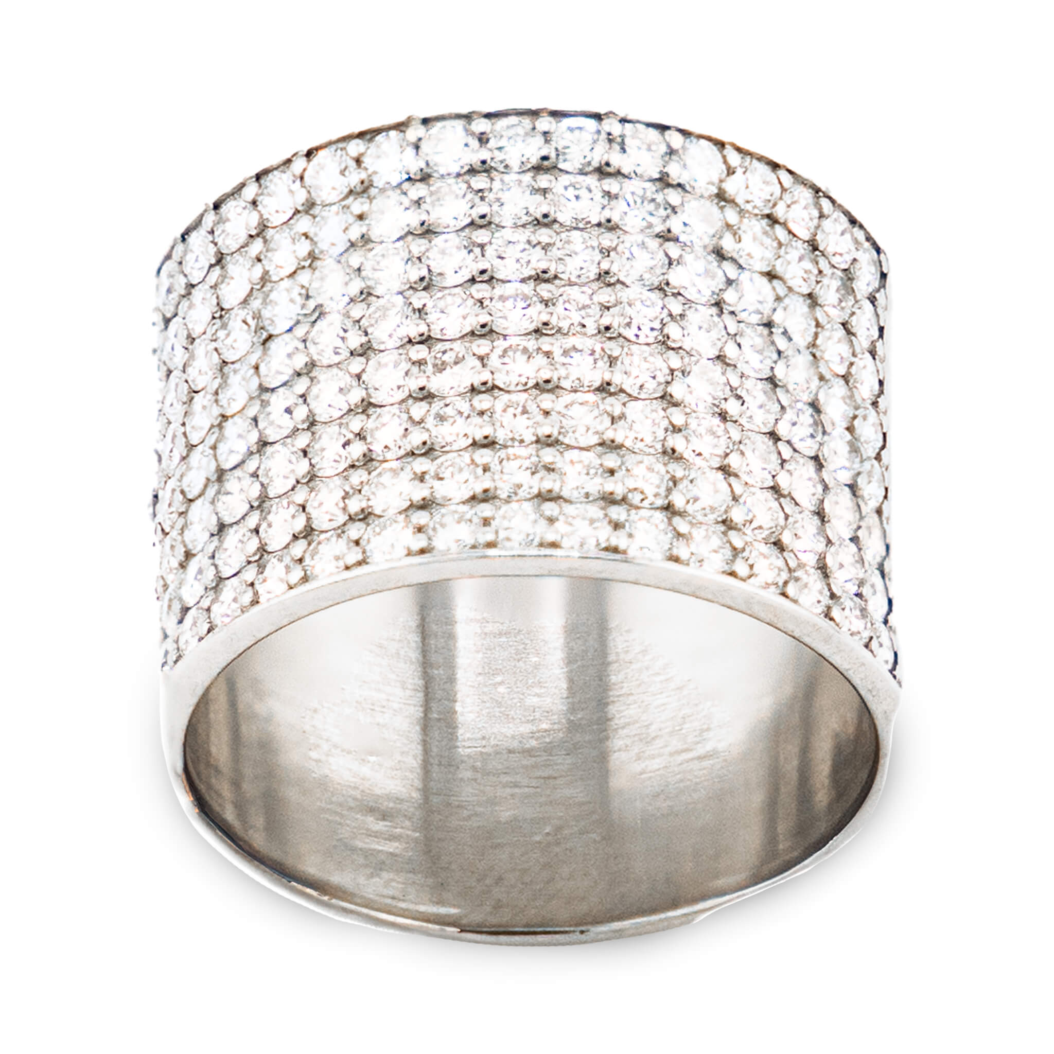 Wide Diamond Row Ring