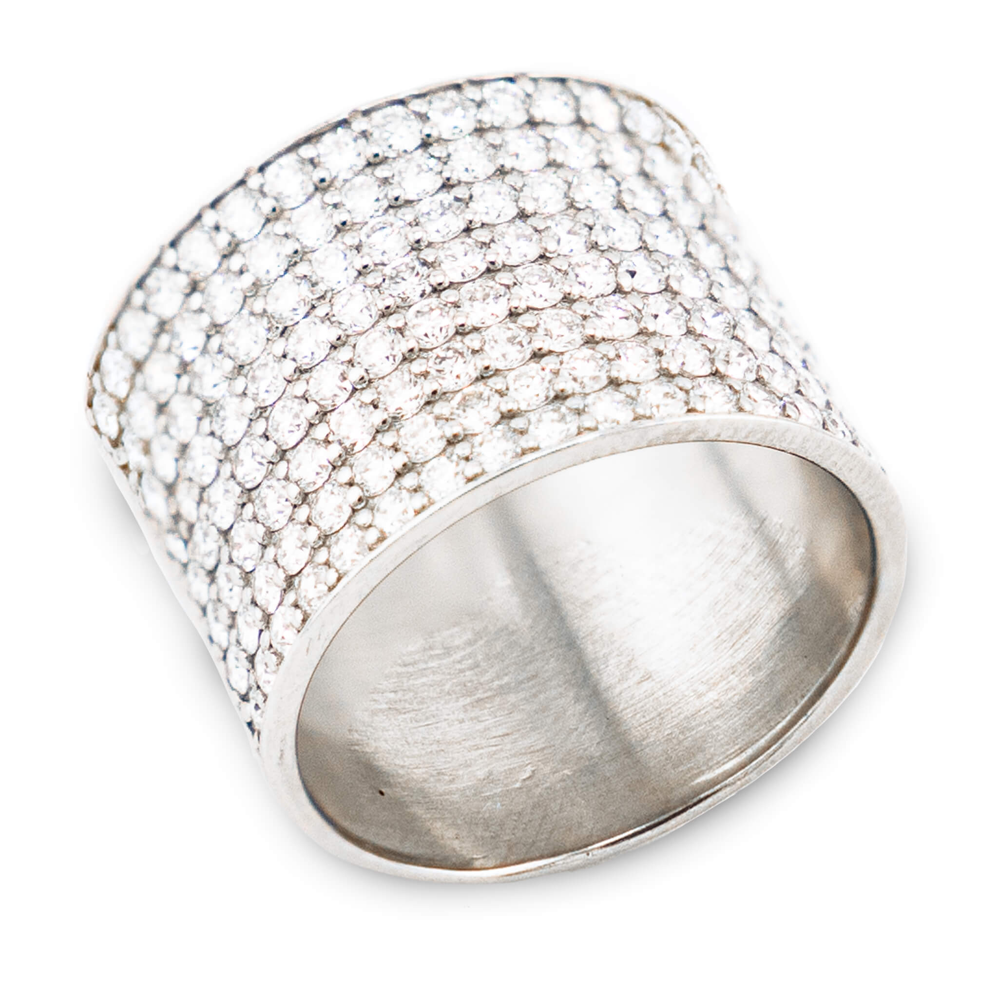 Wide Diamond Row Ring