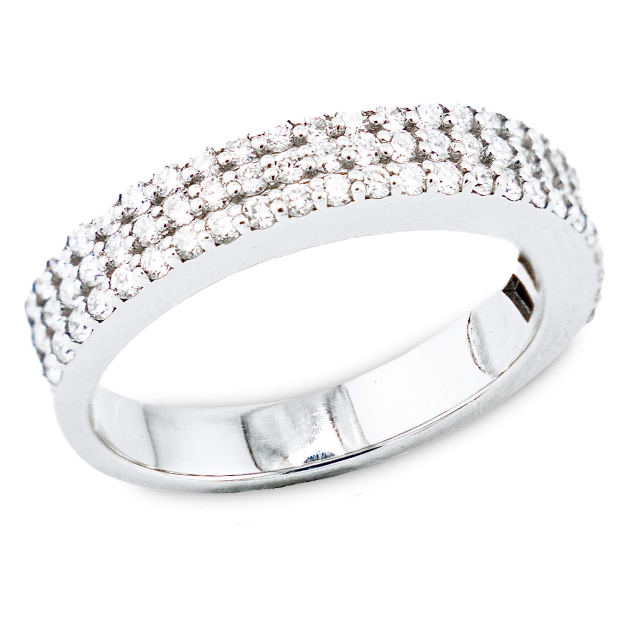 Triple Row Diamond Band