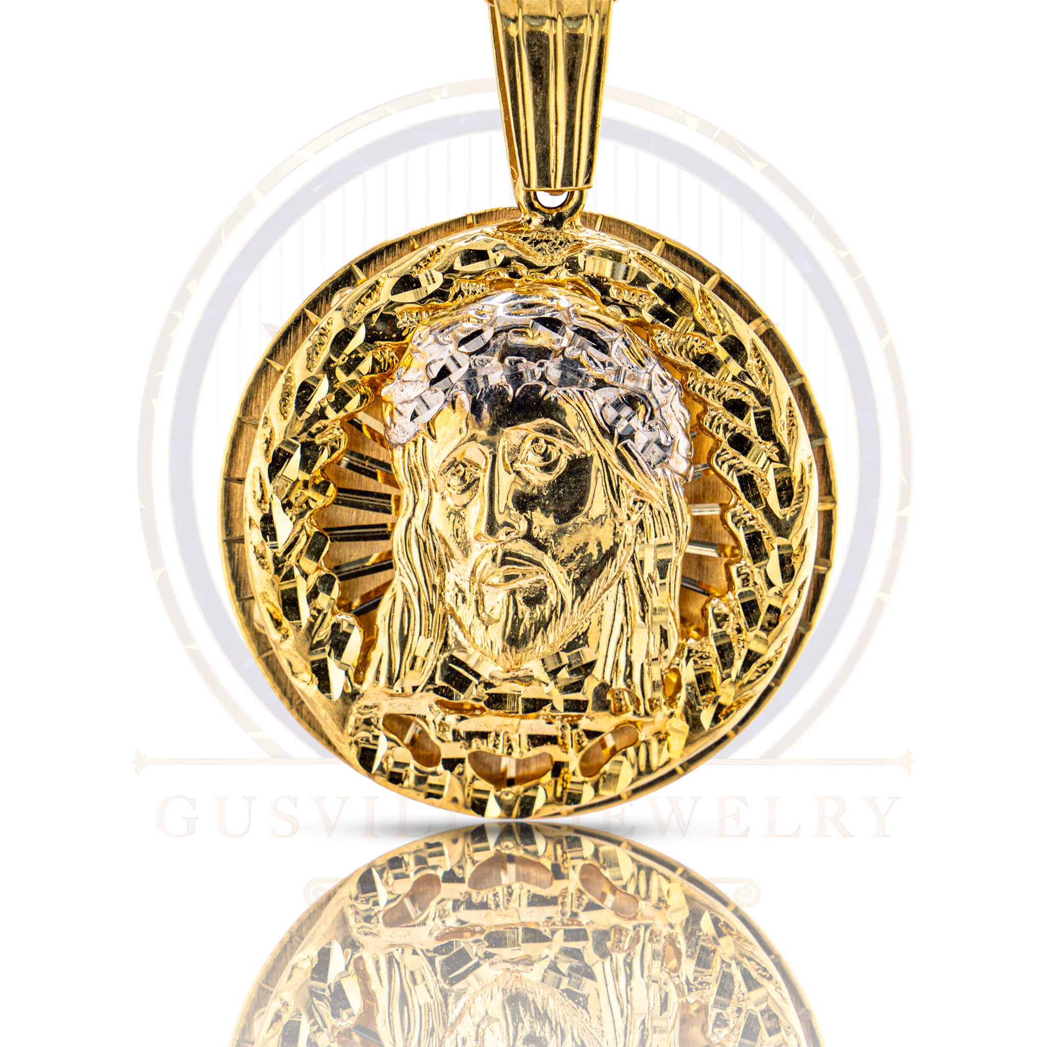 Jesus Laurel Wreath Medallion