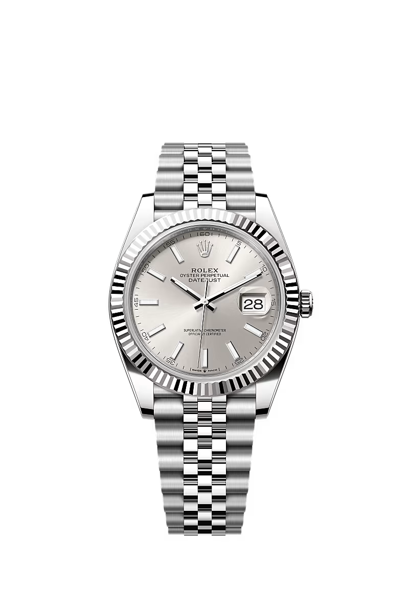 Rolex Datejust 41MM Silver Dial on Jubilee