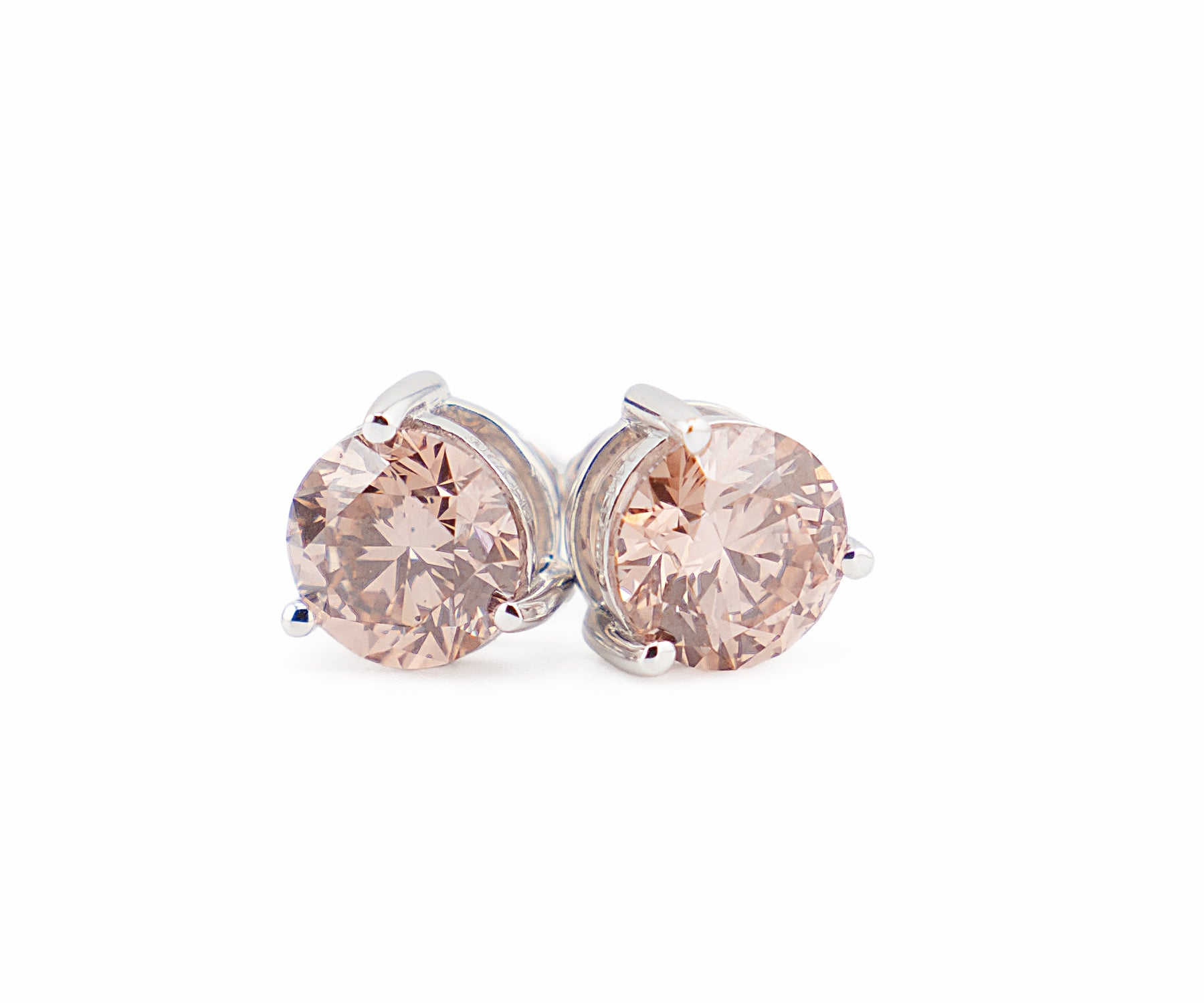 Pink Lab Stud Earrings