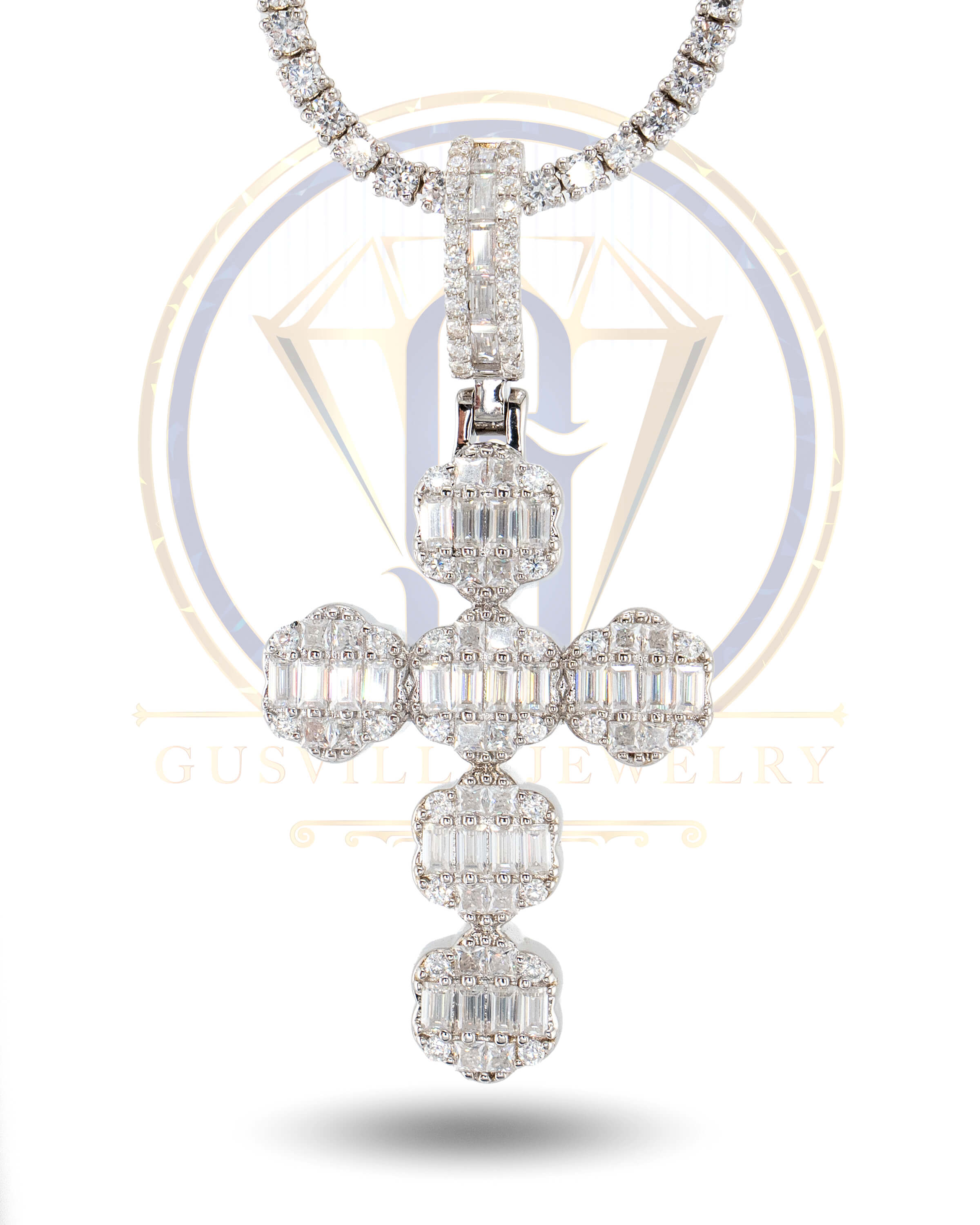 Separated Cross | Moissanite Pendant 9