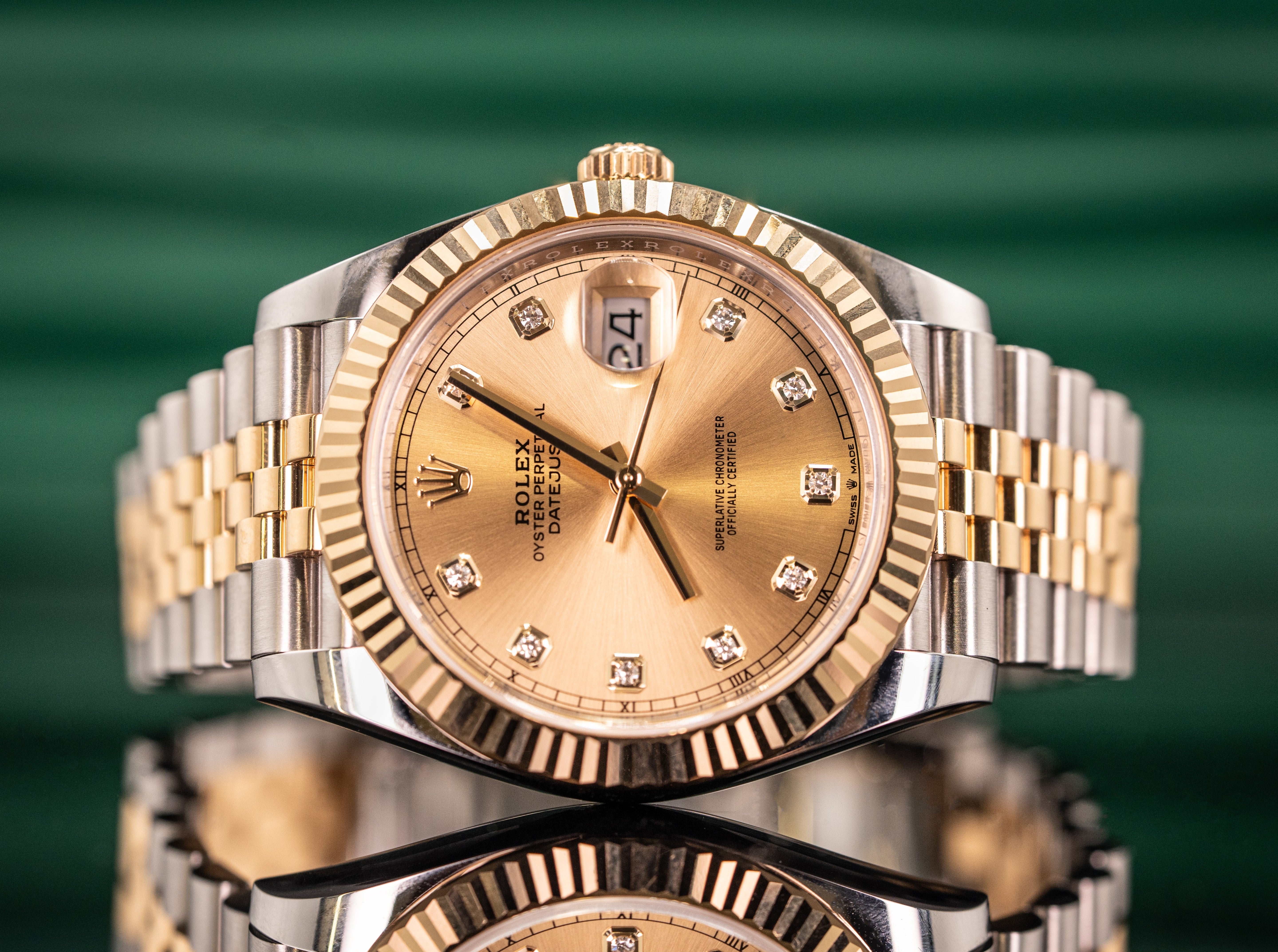 Rolex Datejust 41MM Champagne Diamond Dial 2021