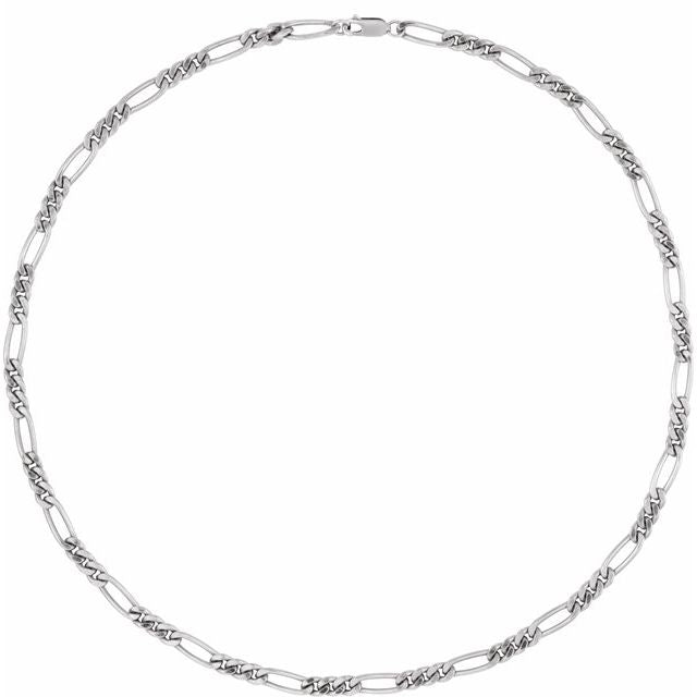 Sterling Silver 5.2 mm Figaro Chain - 20 Inches by Ch1277