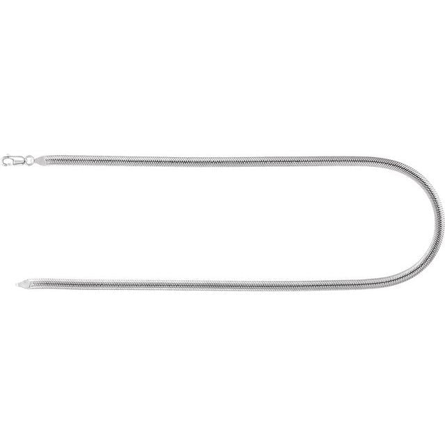 Sterling Silver 4.8 mm Oval Snake Chain 16 inches by Ch1292