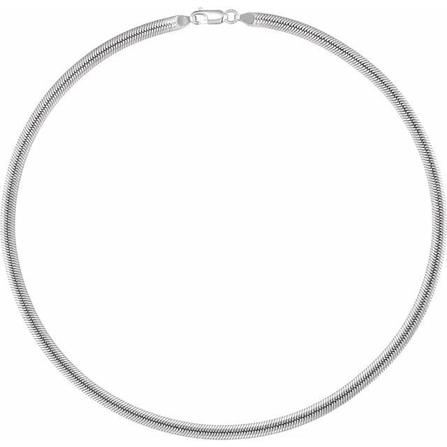 Sterling Silver 4.8 mm Oval Snake Chain 16 inches by Ch1292