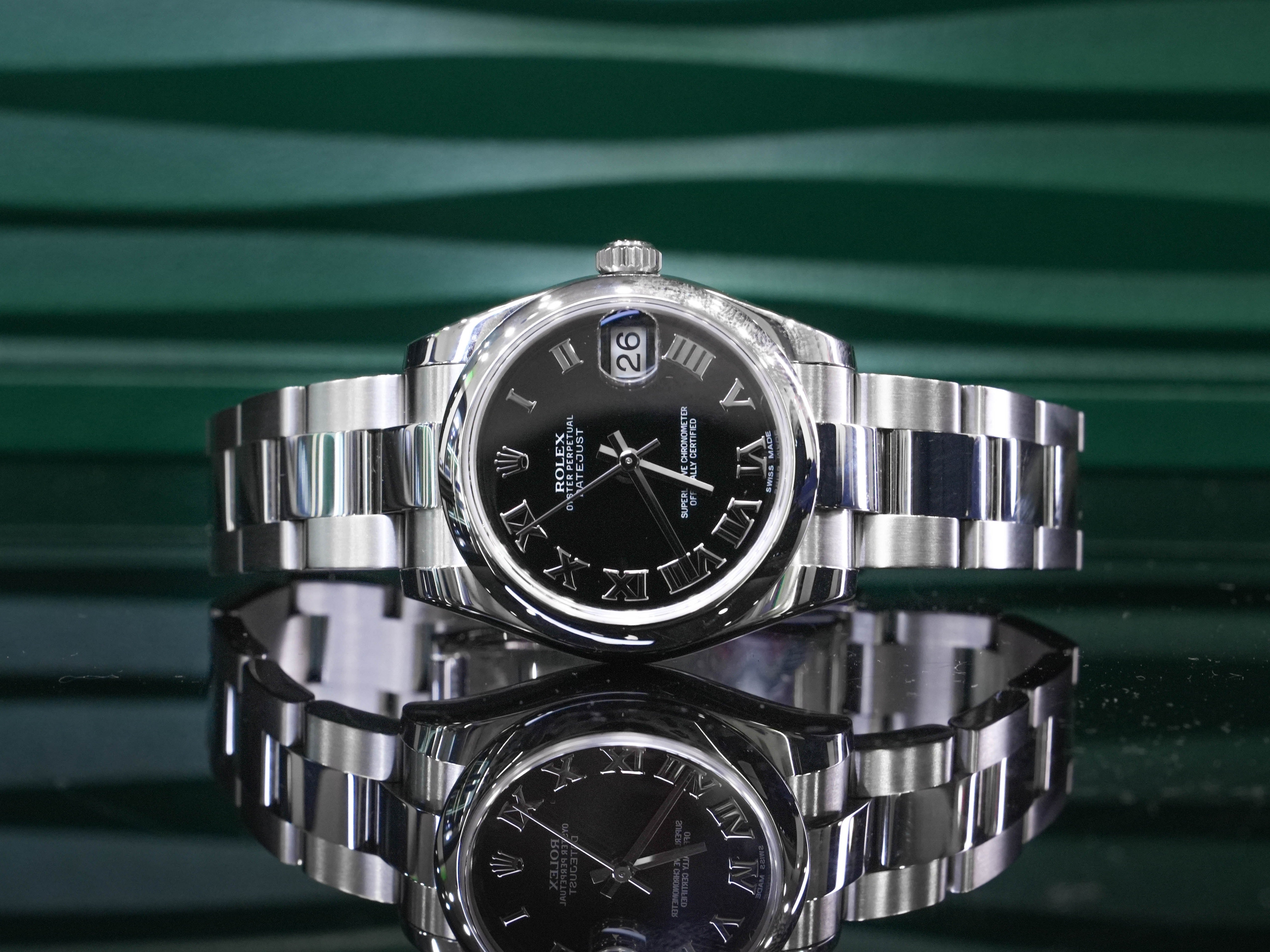Rolex Datejust 31MM Black Roman Dial