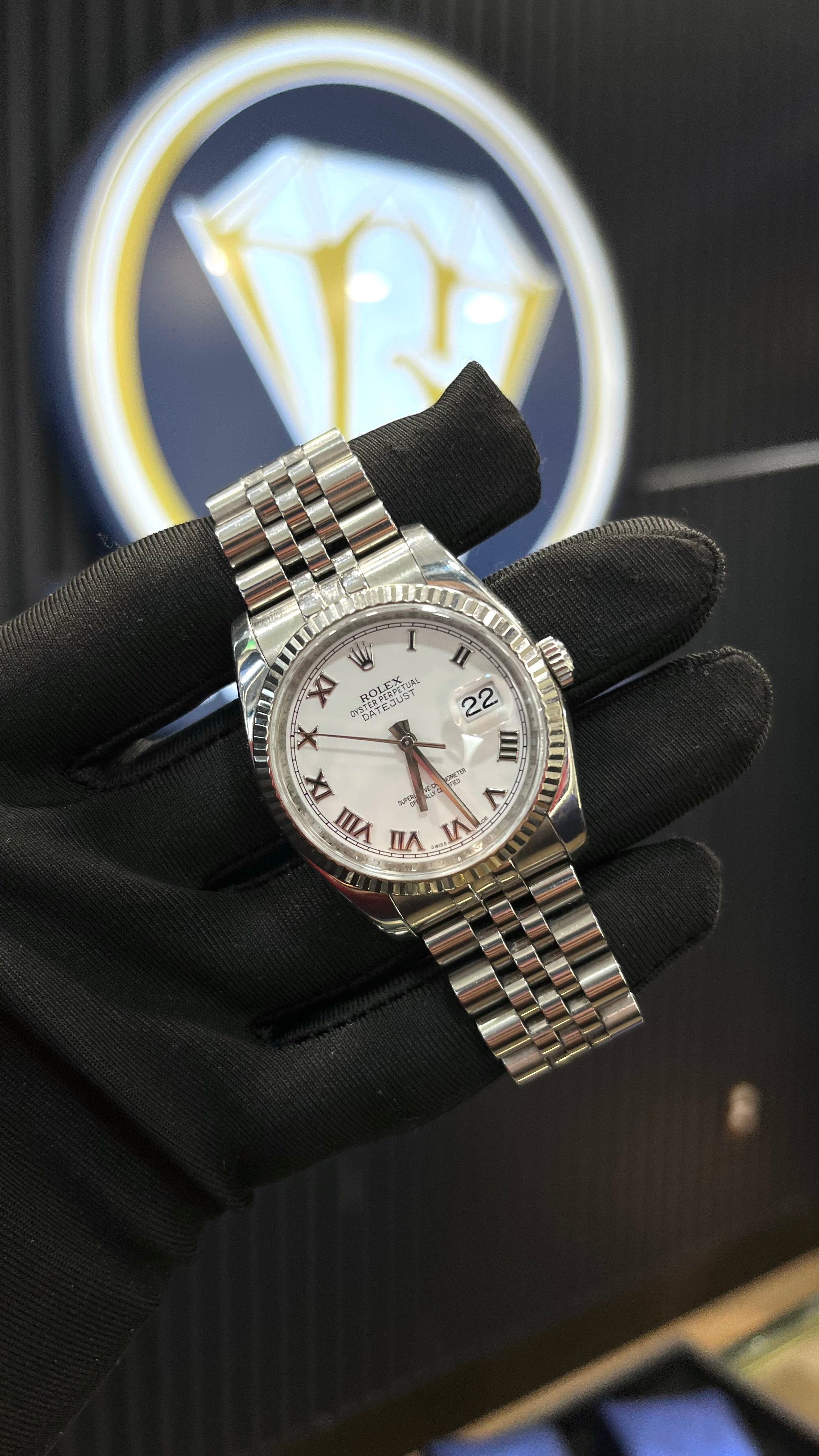 Rolex Datejust 36MM White Roman Dial Super Jubilee