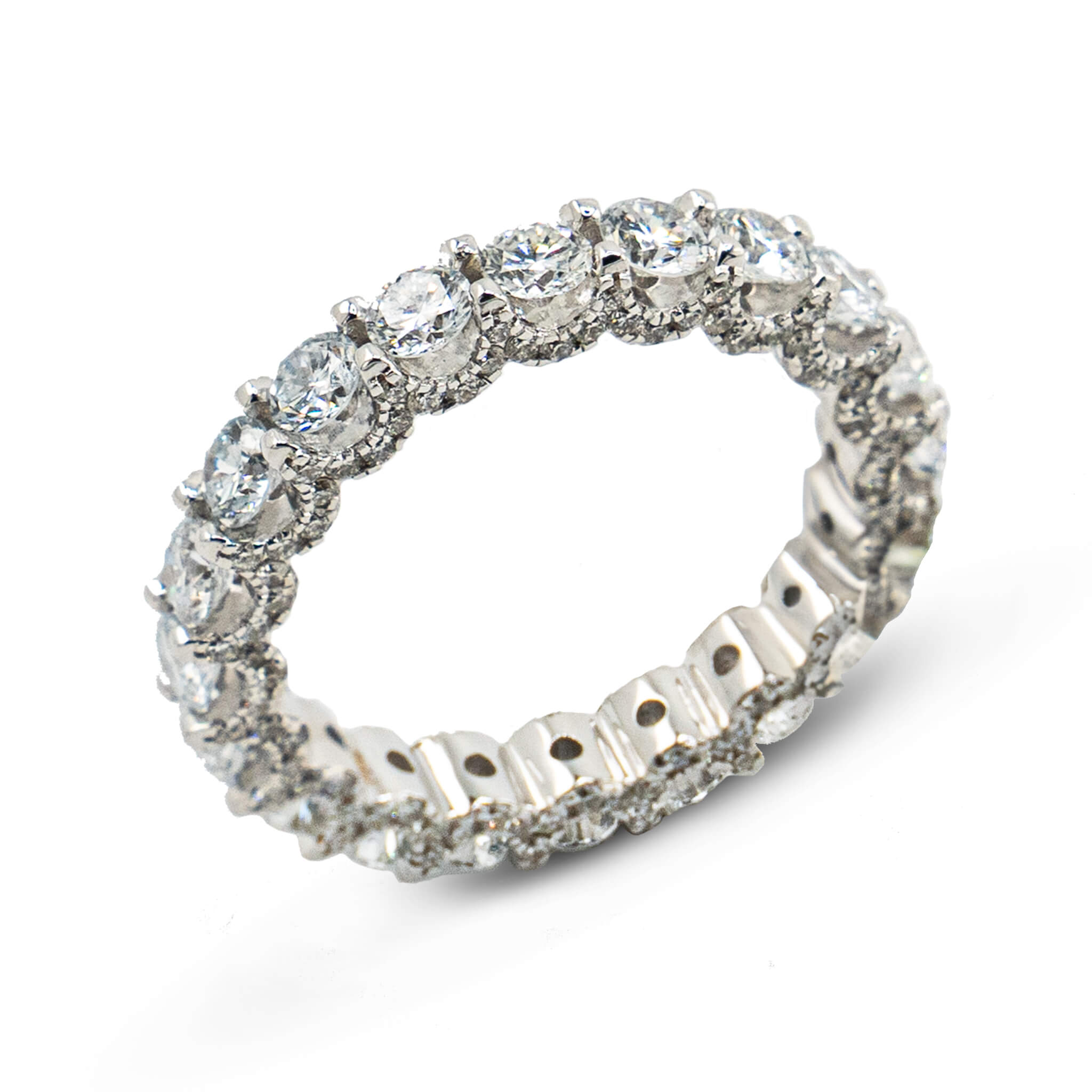 White Diamond Eternity Ring White Gold 14k