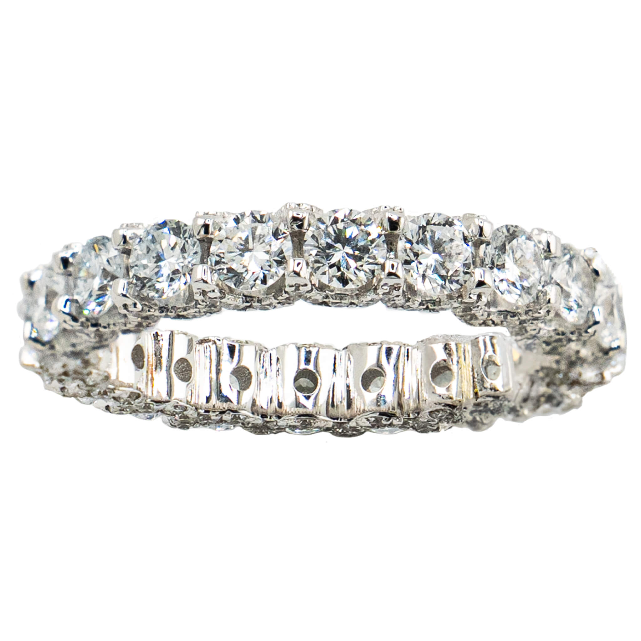 White Diamond Eternity Ring White Gold 14k